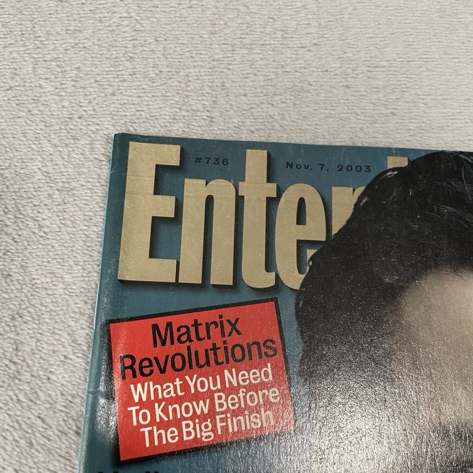 Entertainment Weekly November 7, 2003 Keanu Reeves Matrix Blank Label
