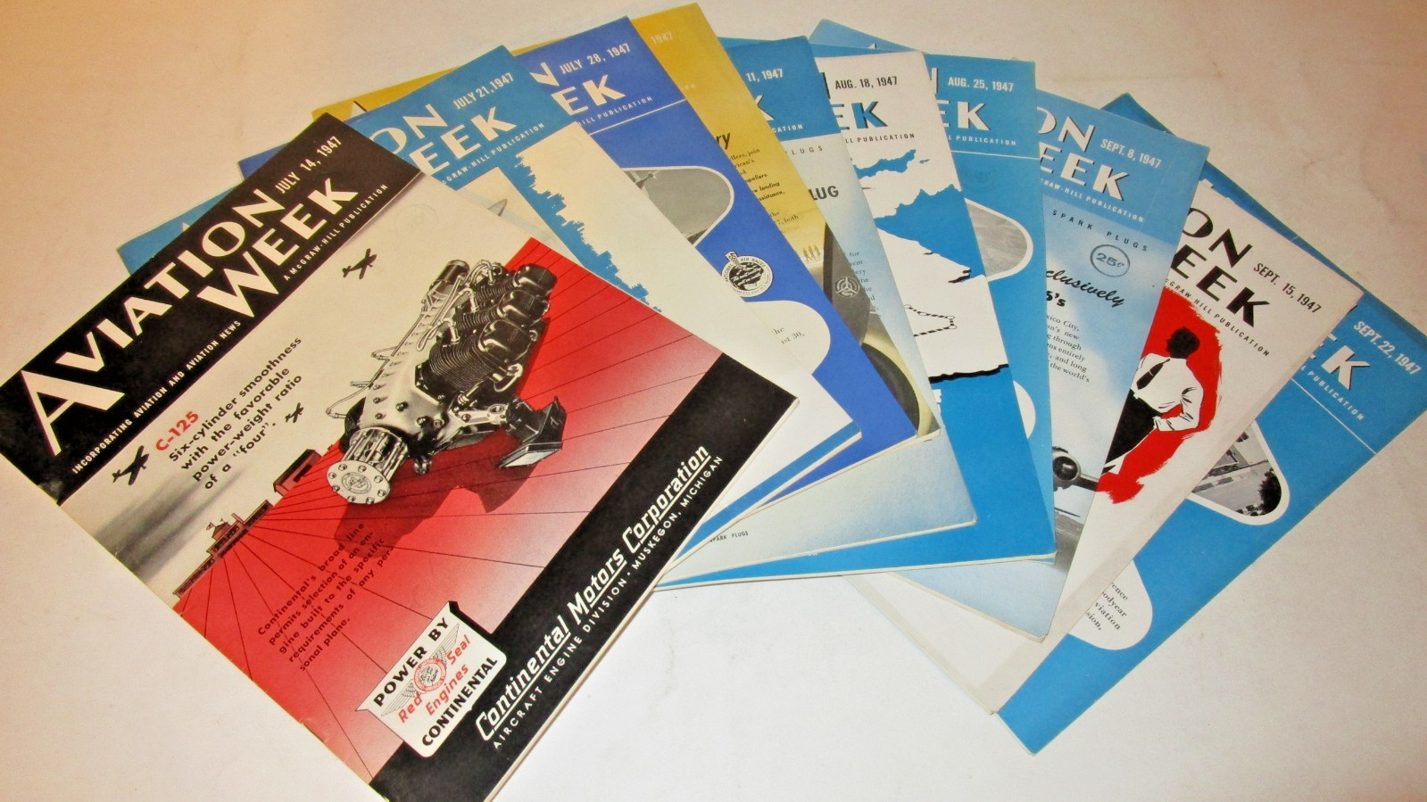 Aviation Week Magazine 1947-1948 Eighteen Issues In ALL