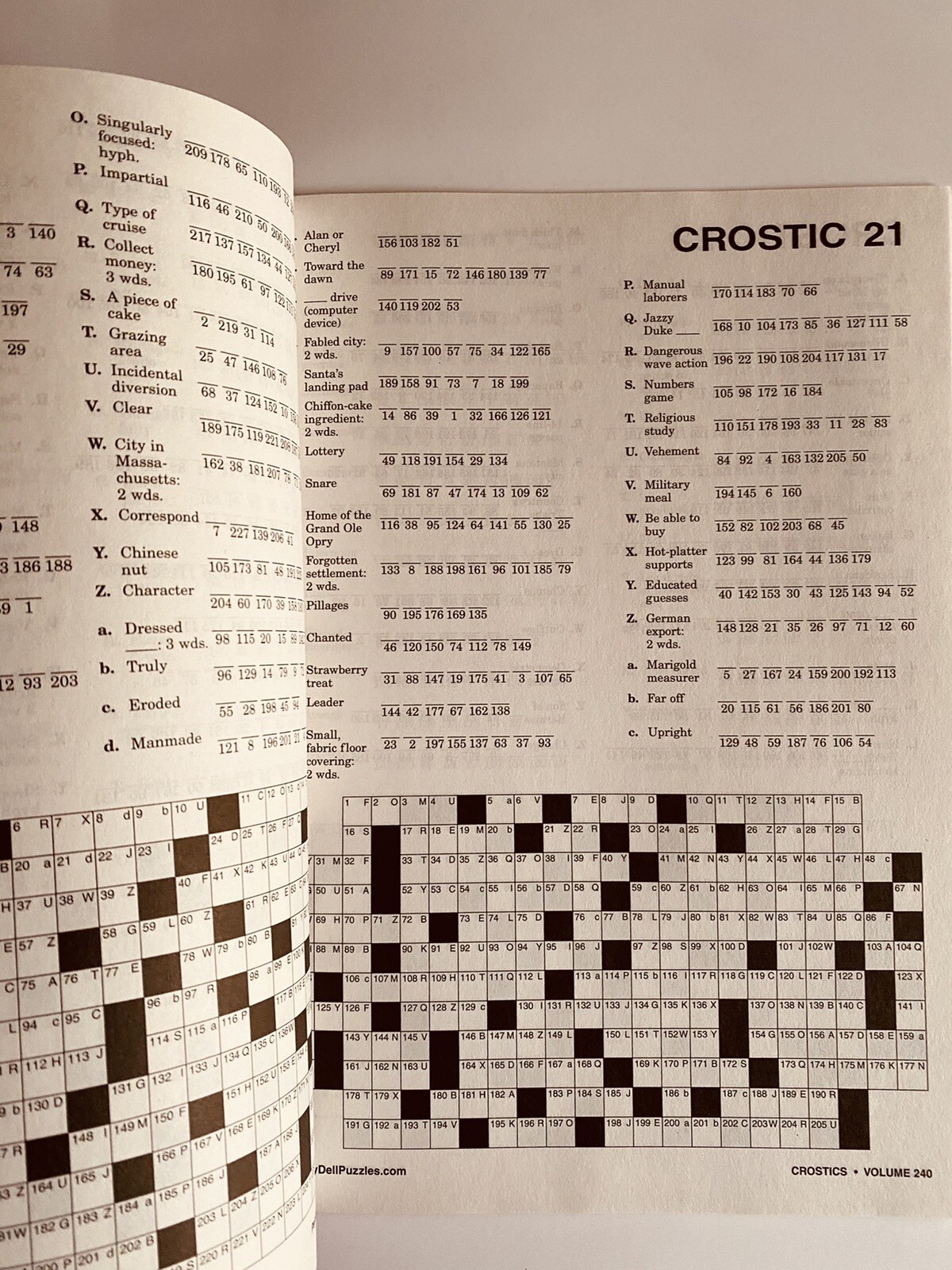 Lot of 2 CROSTICS Penny Press DELL Selected Puzzle Variety quotation letter code