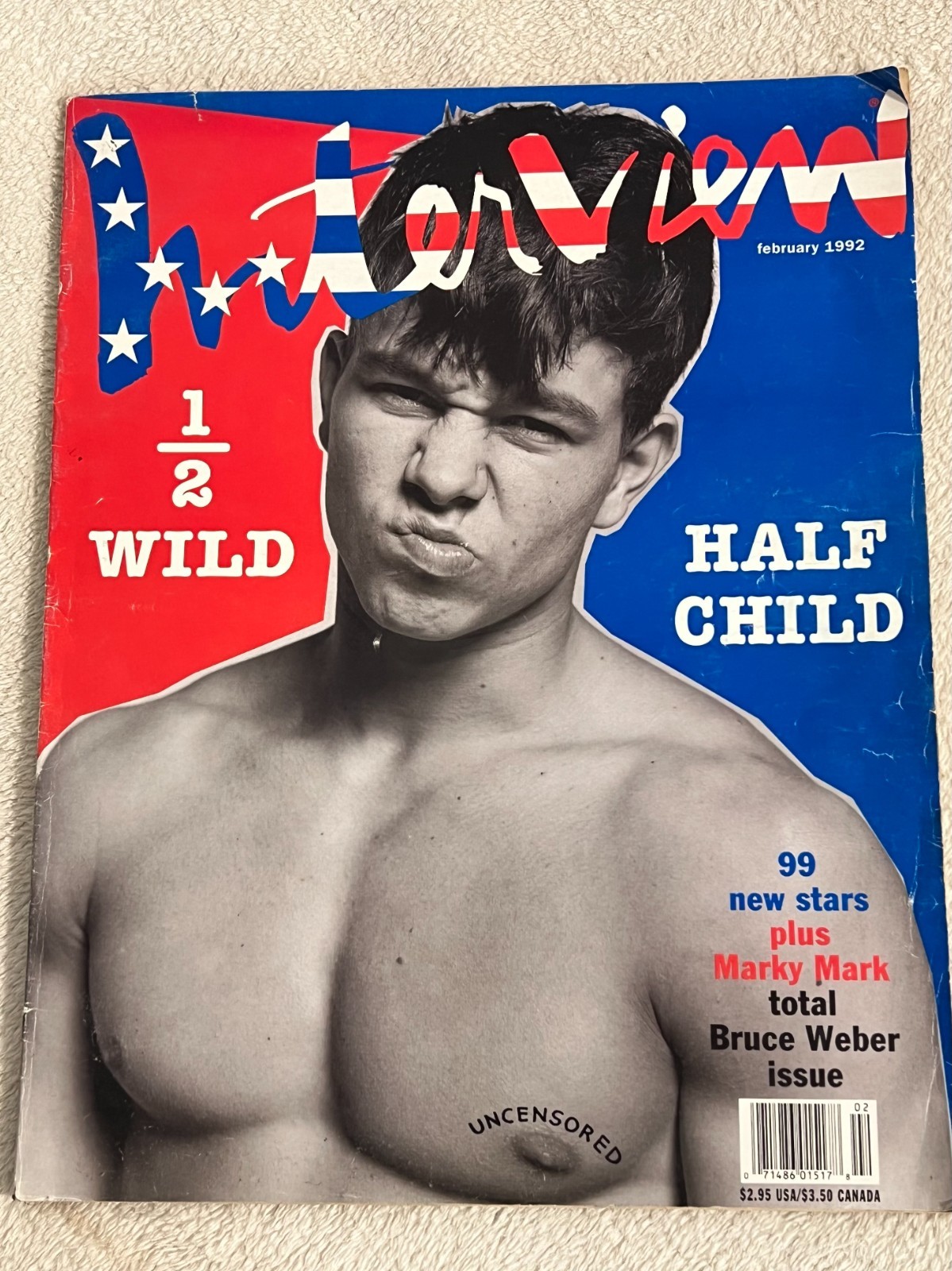 Bruce Weber Marky Mark Interview Magazine Feb 1992 iconic edition