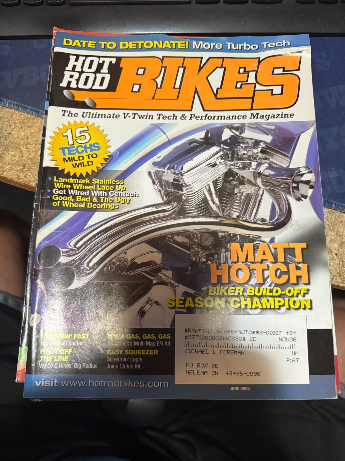 HOT ROD BIKES MAGAZINE—-JUNE 2005