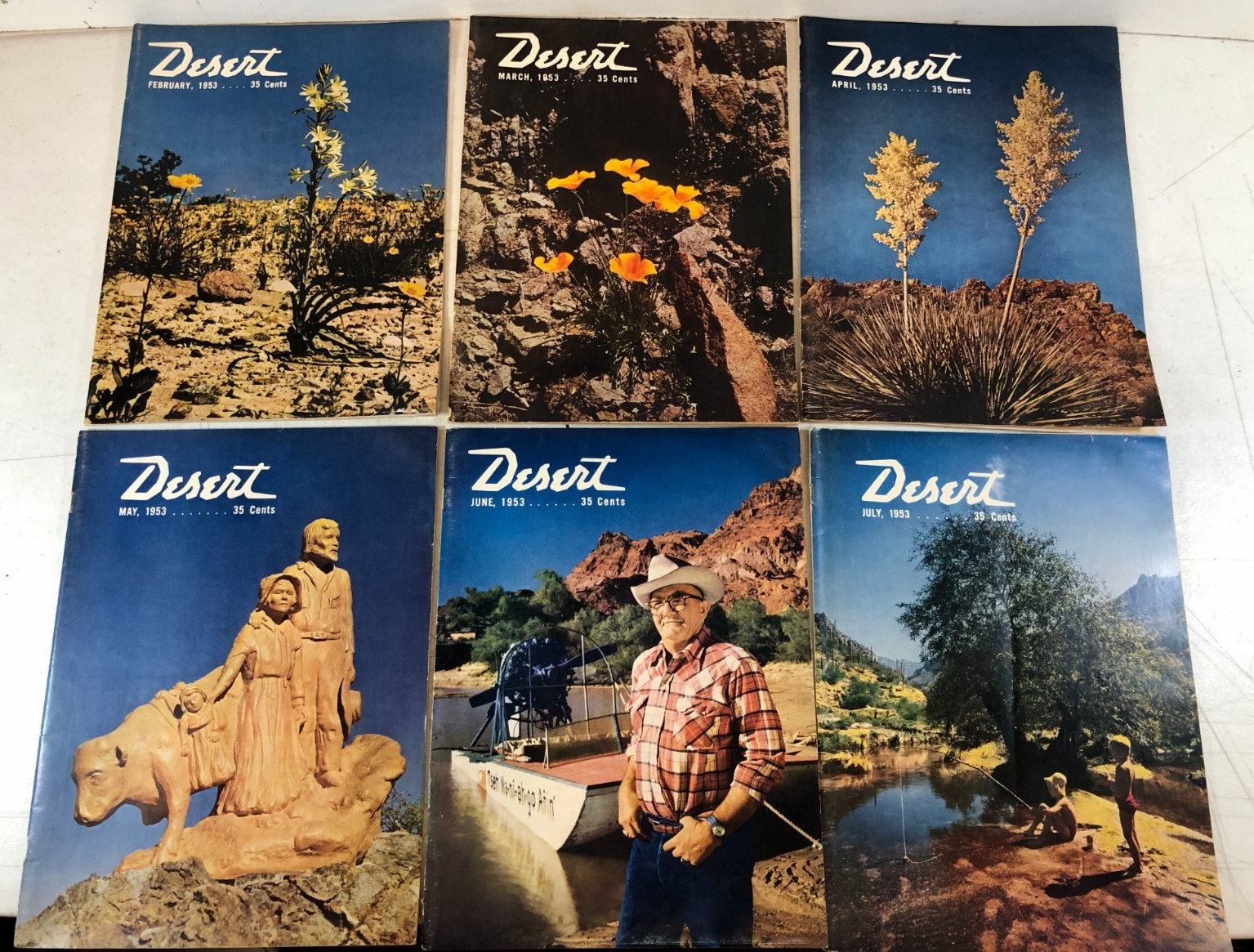The Desert Magazine, 1953–Lot of 11, February – December E-77