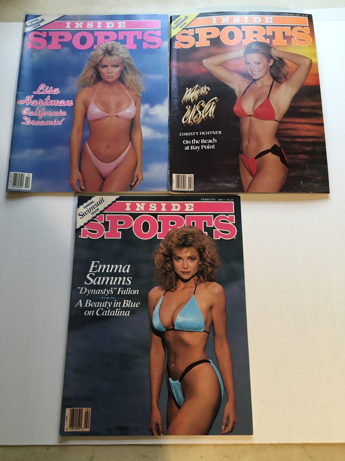 Inside Sports Swimsuit Magazine Lot Of 3 1986, 1987, 1988