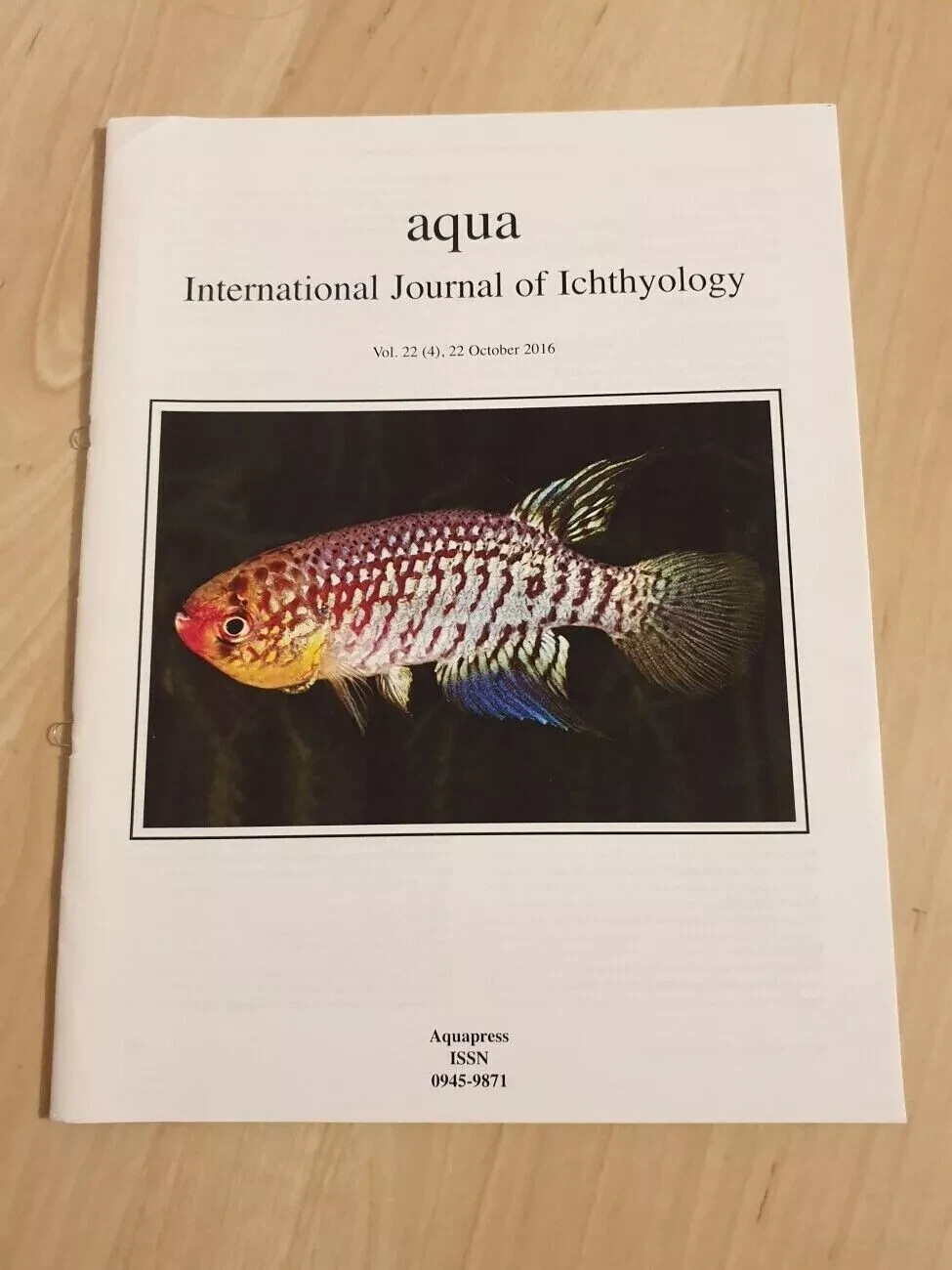 Aqua International Journal of Ichthyology Volume 22 (4), 22 October 2016