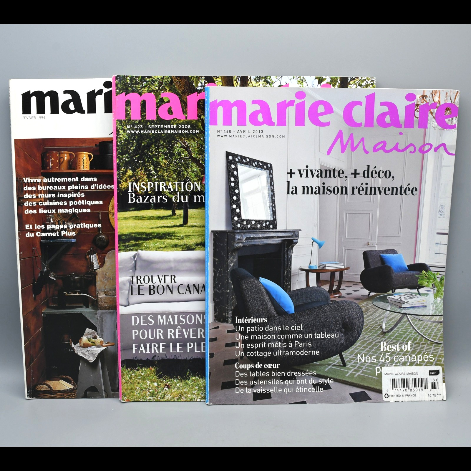 Marie Claire Maison Magazine Lot of 3 Interior Design 1994 2008 2013 FRENCH TEXT