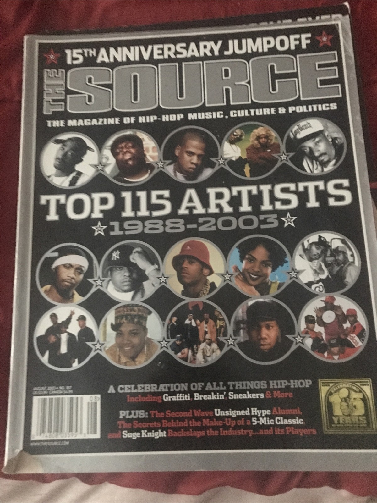 The Source 15th Anniversary Top 115 Artist 88-03 August Issue 167
