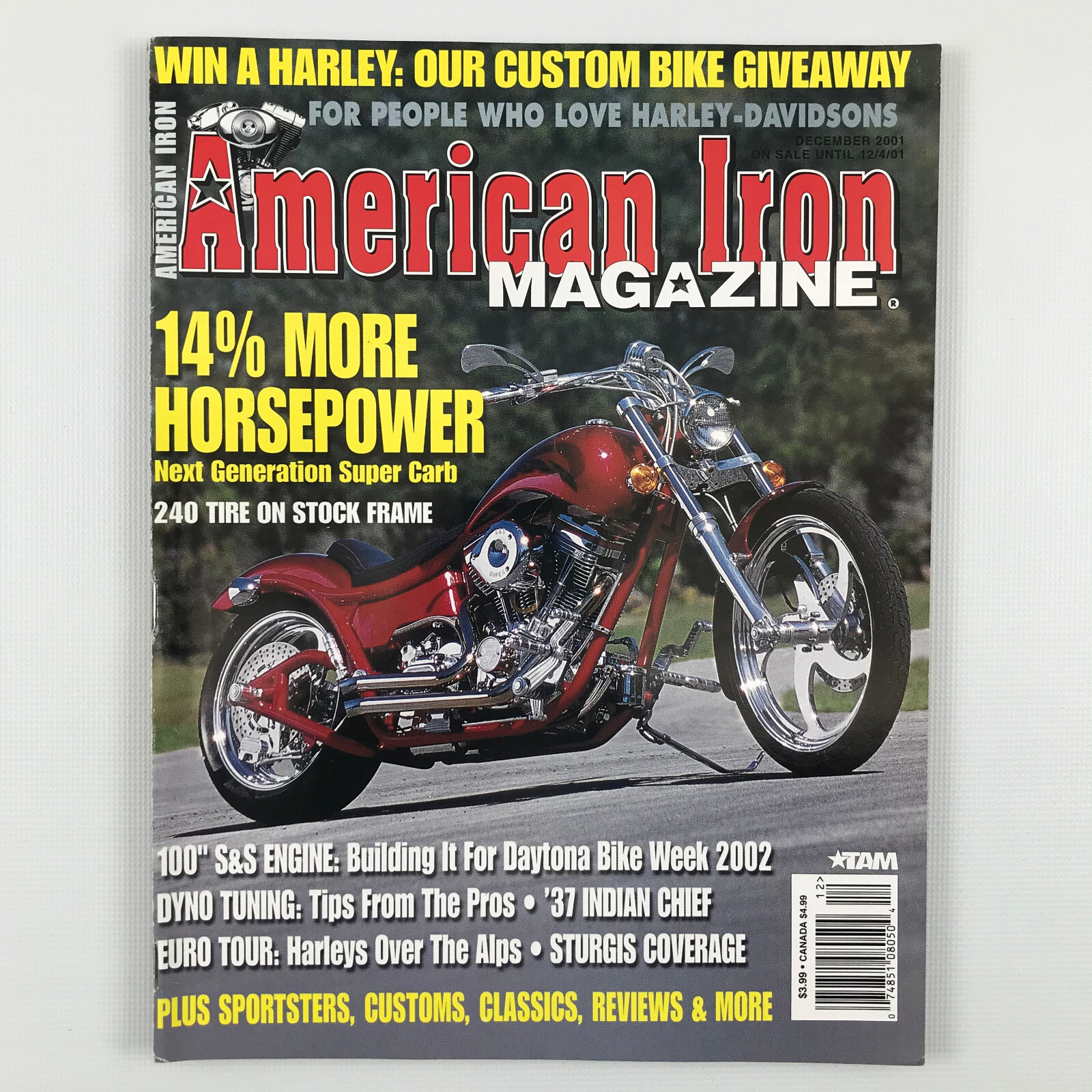 American Iron Magazine December 2001 Newsstand Edition