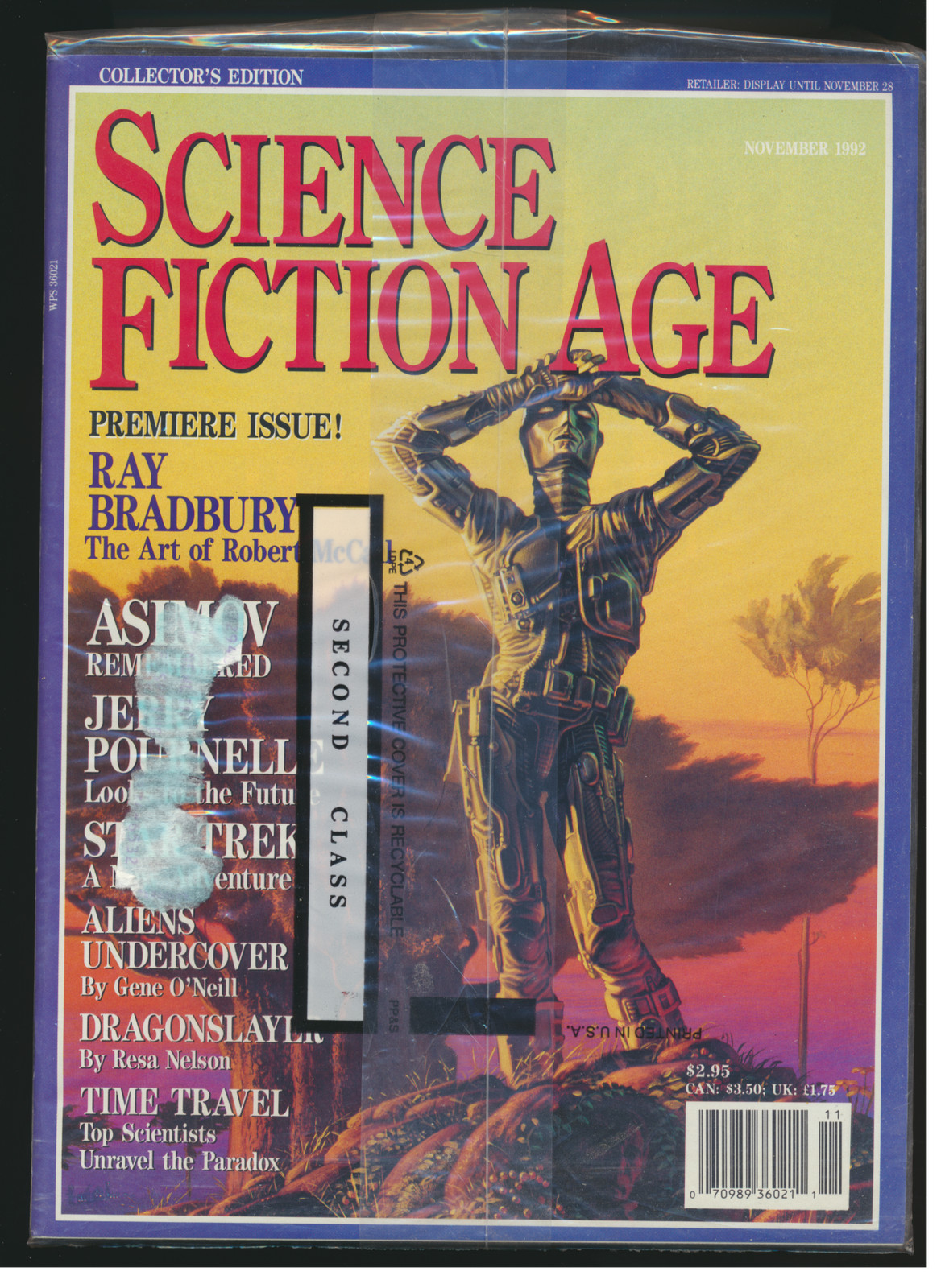 Science Fiction Age #1, November 1992 SF Magazine, New In Original Wrapper