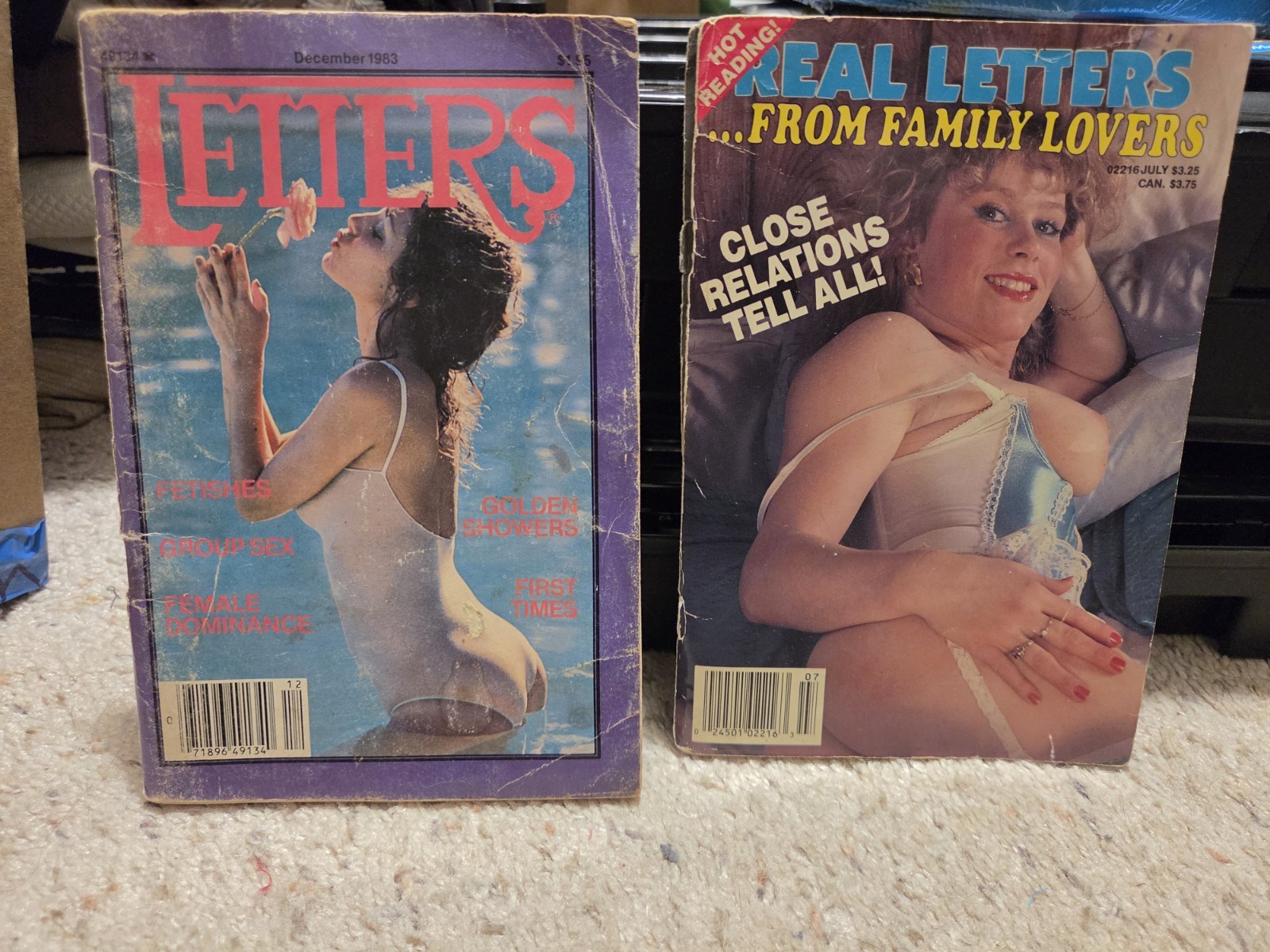 Vintage Adult Lot of 2 – Letters Dec 1983 & Real Letters From Family 1990