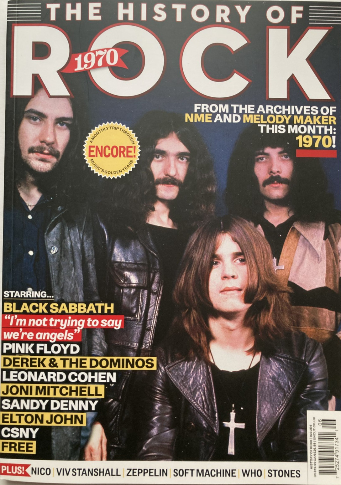 BLACK SABBATH / 1970 THE HISTORY OF ROCK 2025 UNCUT Magazine PINK FLOYD / NEW