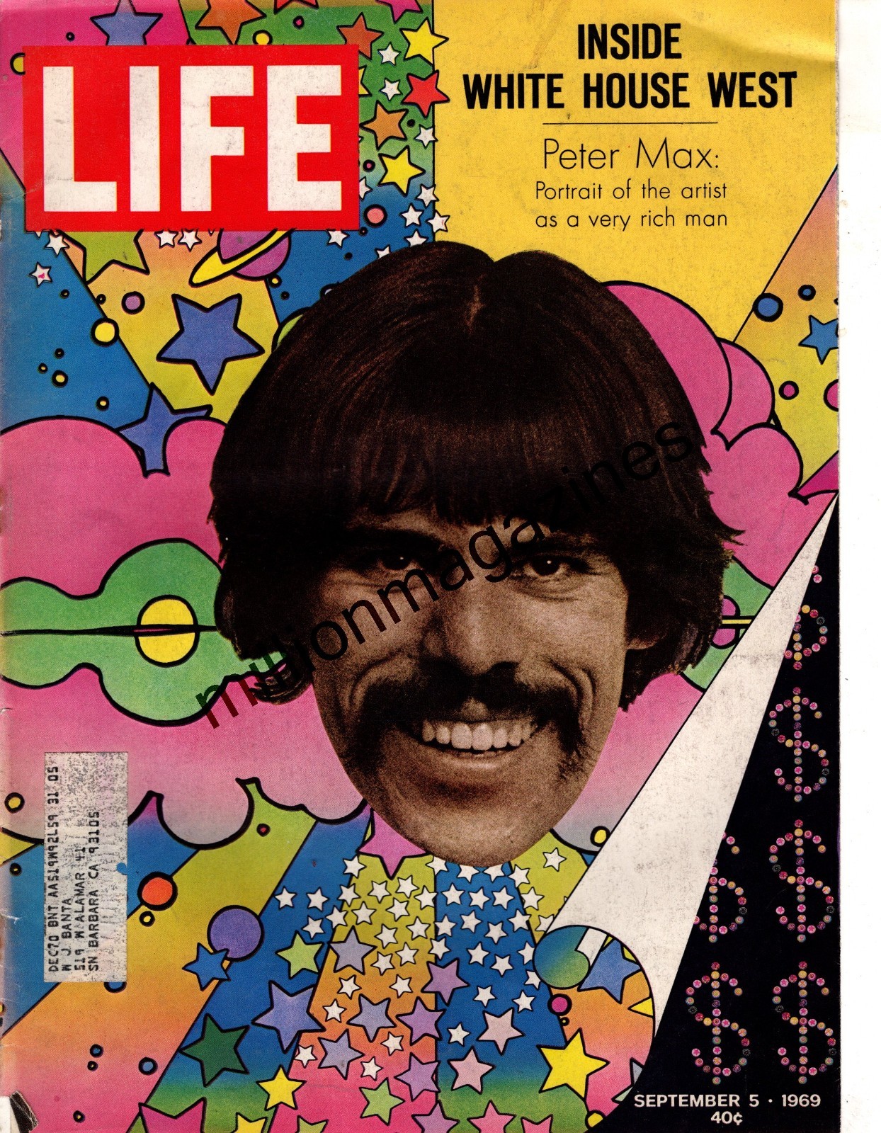 1969 Life – September 5 – Peter Max; Poster art; Roy Cohn trial; Czech protest