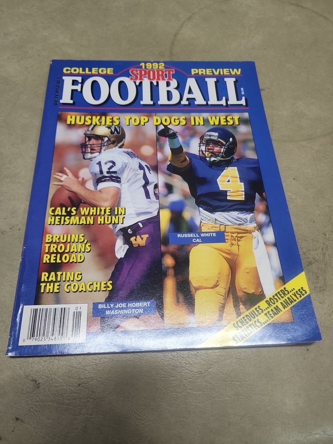 PETERSEN’S SPORT COLLEGE FOOTBALL MAGAZINE 1992 – RUSSELL WHITE & BILLY HOBERT