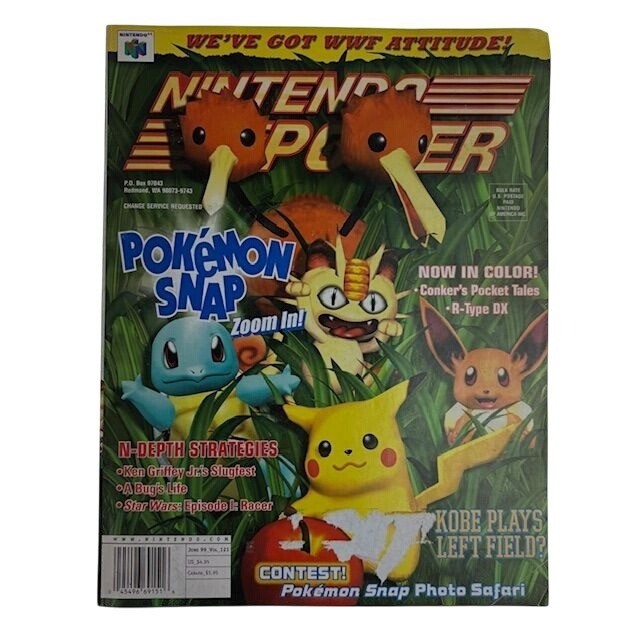 Nintendo Power Magazine Issue 120 June 1999 Pokémon Snap Vintage Baseball Basket