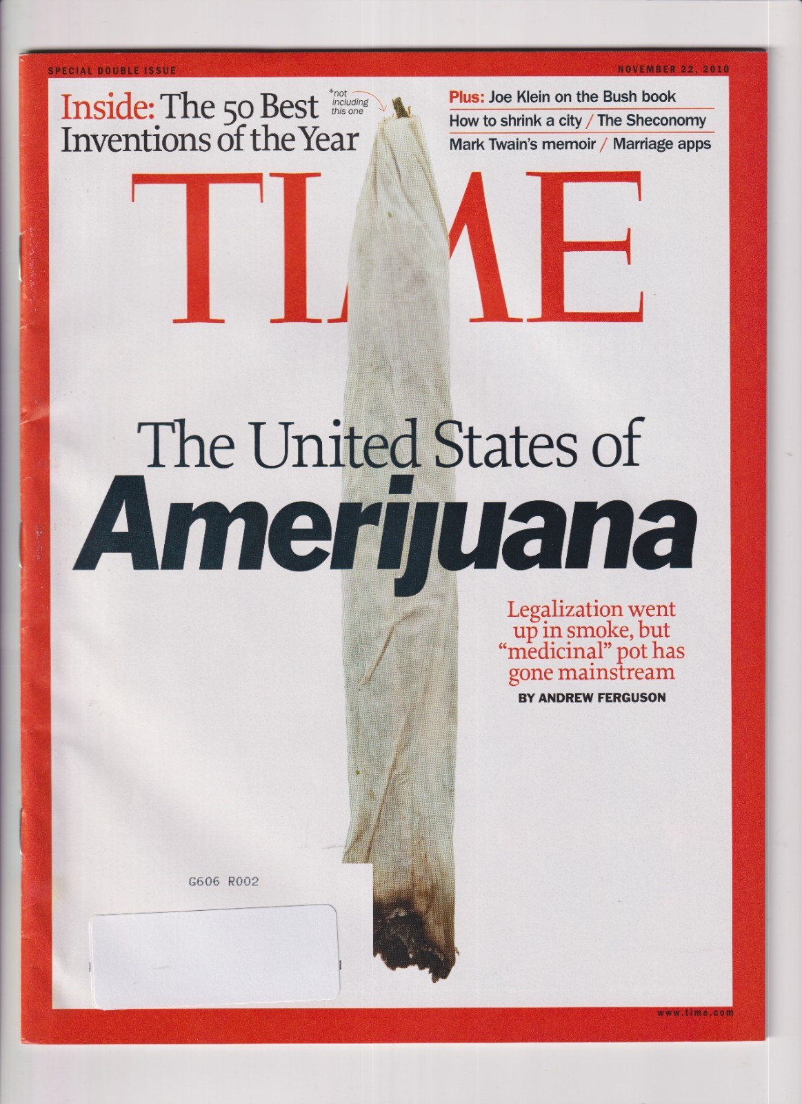 Time November 22, 2010 United States of Amerijuana, 50 Best Inventions of the Ye