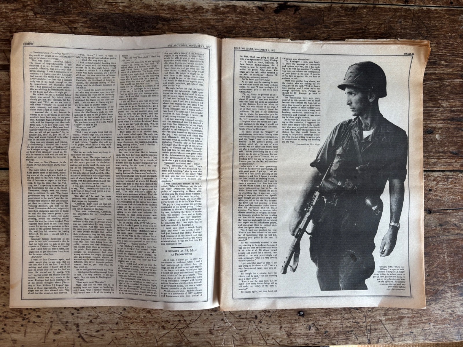 ROLLING STONE #147 1973/Dan Ellsberg/Nixon/Vietnam/Rolling Stones Review/Withers