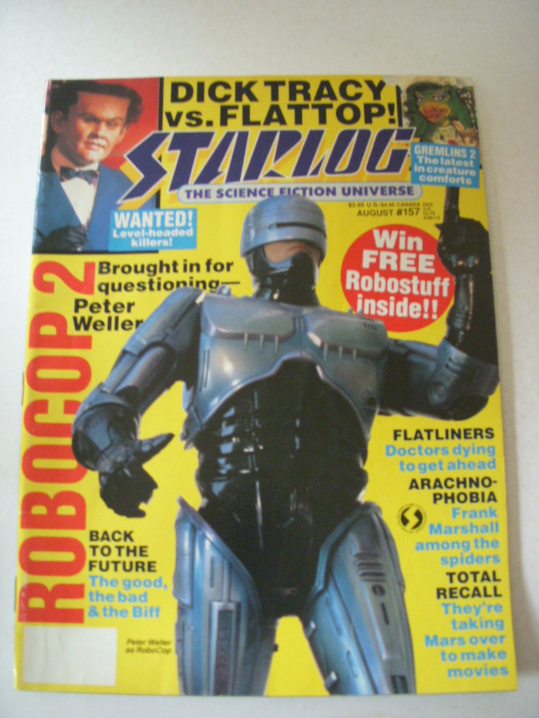 STARLOG Magazine, AUGUST 1990, #157, ROBOCOP 2 COVER, DICK TRACY, TOTAL RECALL!