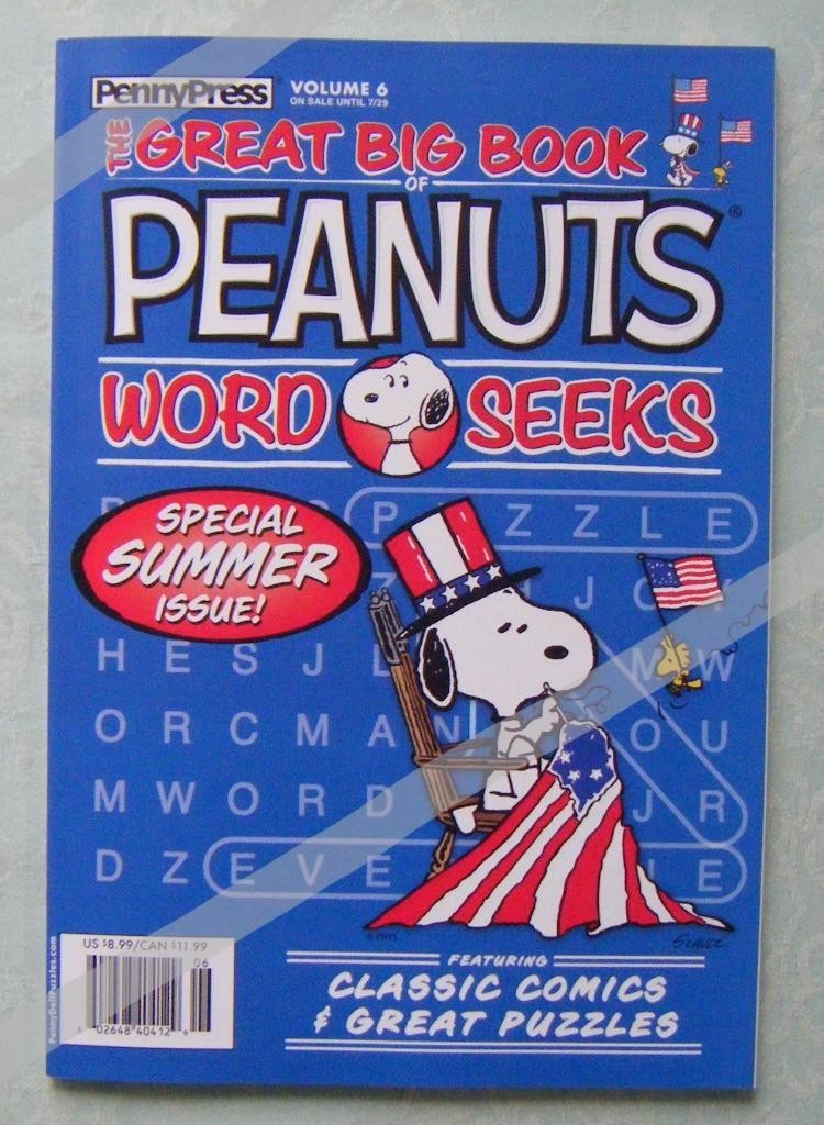 The Great Big Books of PEANUTS Word Seek PB Book Penny Press Summer Vol 6 New