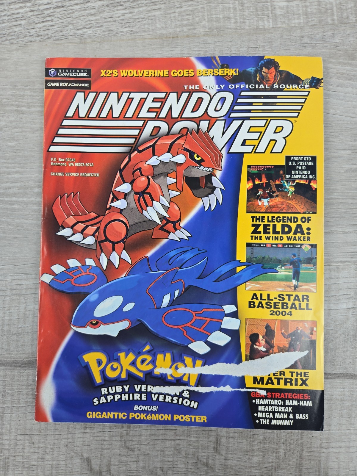 April 2003 Nintendo Power Magazine Vol 167 Pokemon Ruby Sapphire w/ 2 Posters