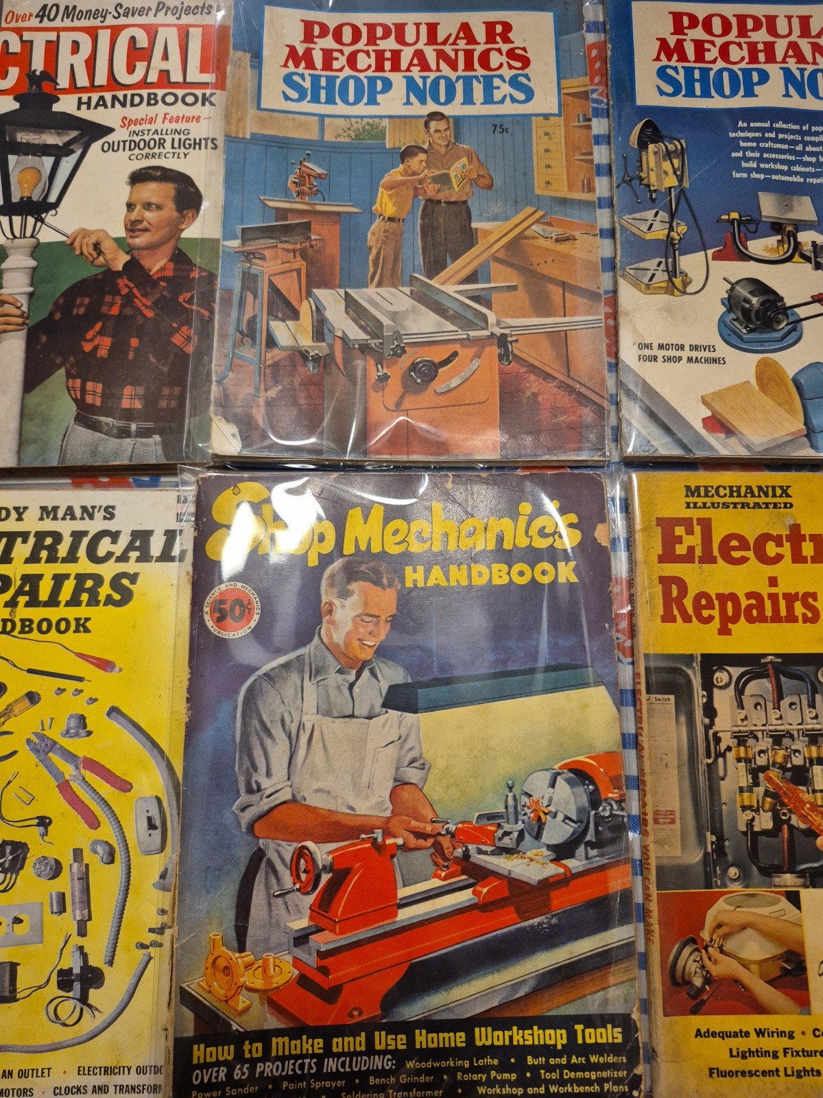 Popular Mechanics LOT OF (6), Vintage Magazines Old Adverts Ephemera