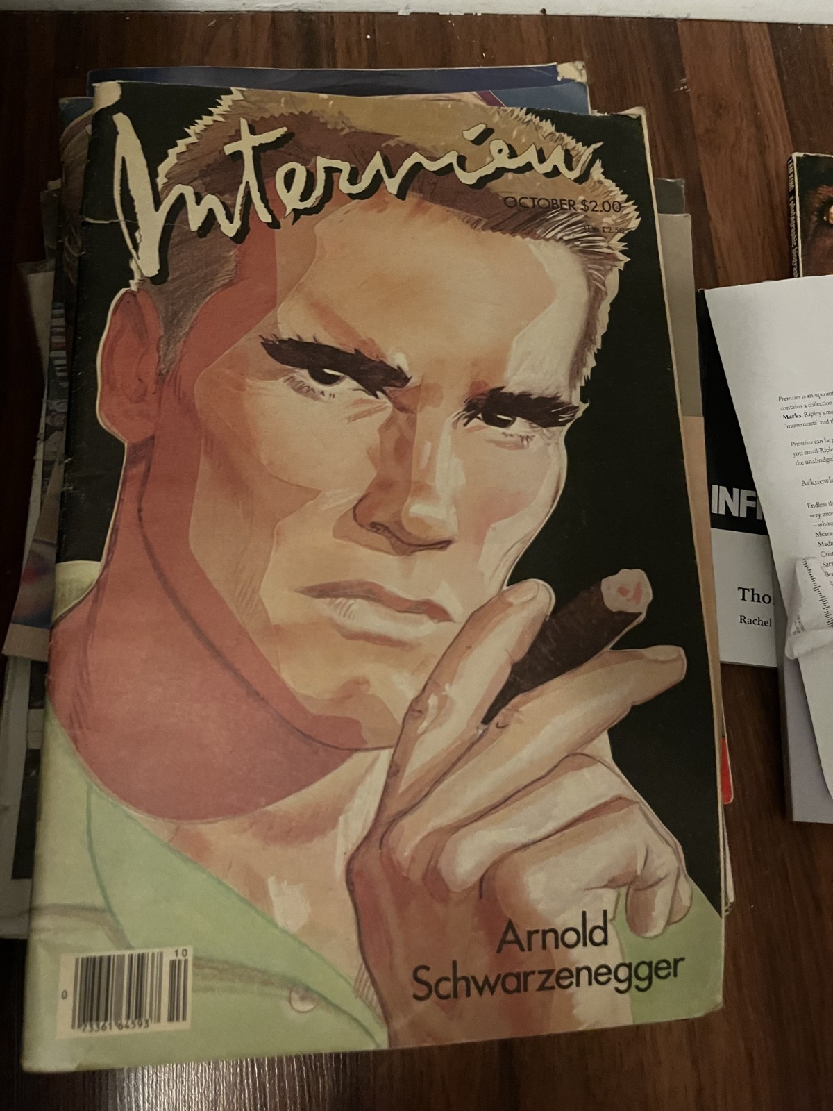 Vintage Interview Magazine – Arnold Schwarzenegger