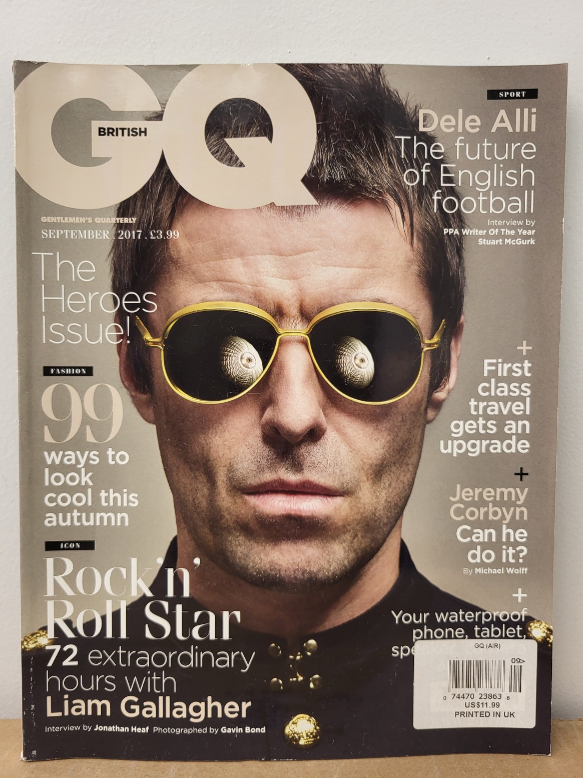 GQ Britain Liam Gallagher Cover OASIS Lifestyle Fashion Travel Style Sept. 2017