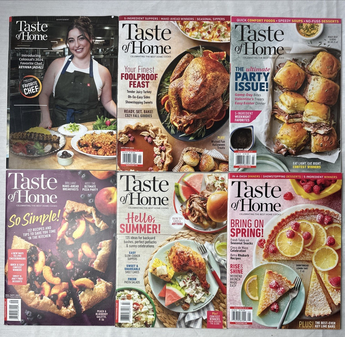 6 Lot Taste Of Home Magazine 2024 Year Feb – Winter Recipes Food Ideas Entertain