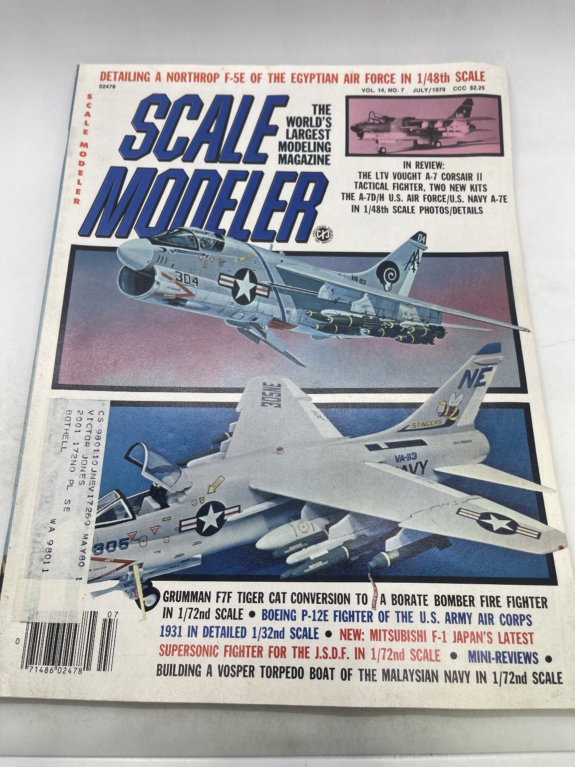 Scale Modeler Magazine July 1979 Vol 14 No 7 Egyptian Air Force F-5E