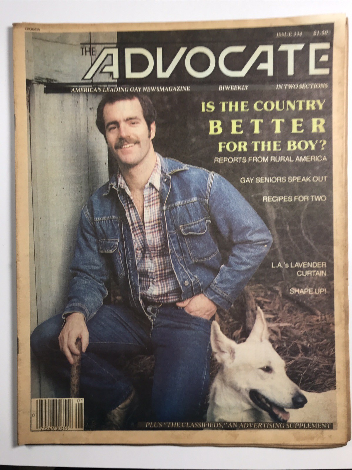 ADVOCATE newspaper magazine #334 January 7, 1982 Gay LGBTQ+ Articles Ads VTG