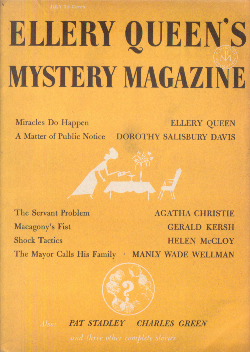 Ellery Queen’s Mystery Mag July 1957 – Gerald Kersh, Manly Wade Wellman