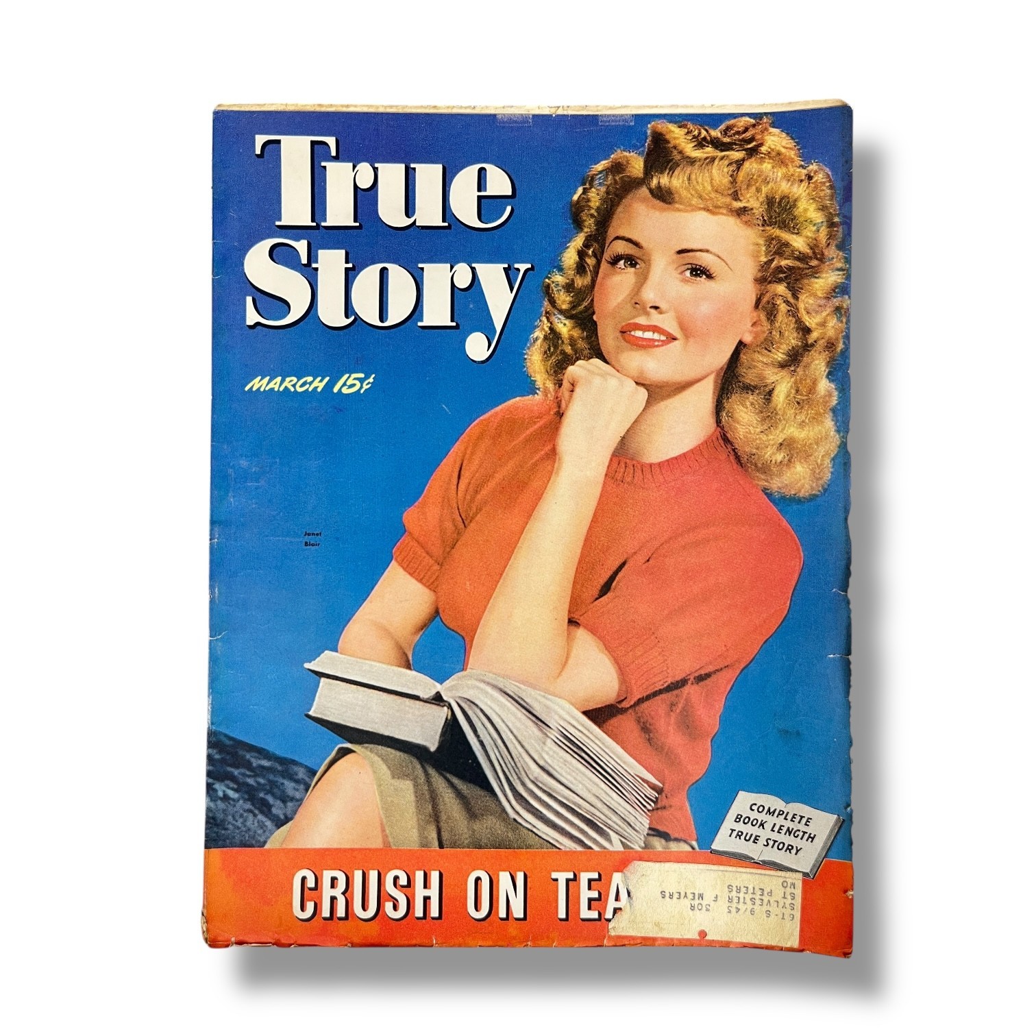 True Story Magazine March 1944 WW2 Home Front Vintage 1940s Janet Blair Cover