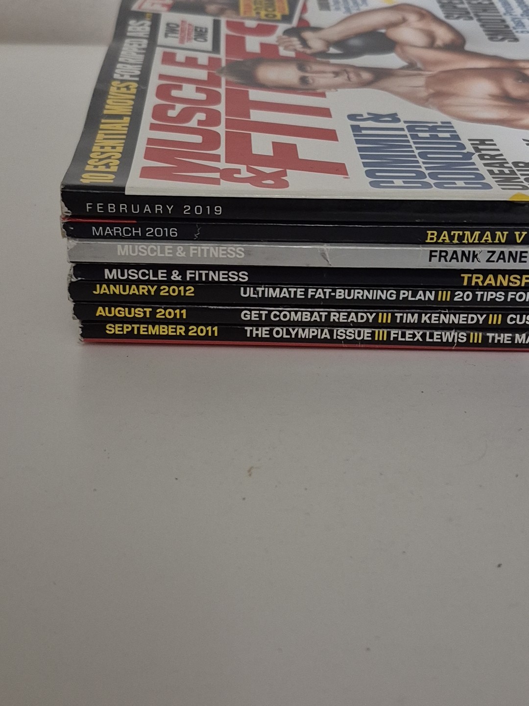 Muscle & Fitness Magazine Lot 7 Mixed Sept 2011- Feb 2019