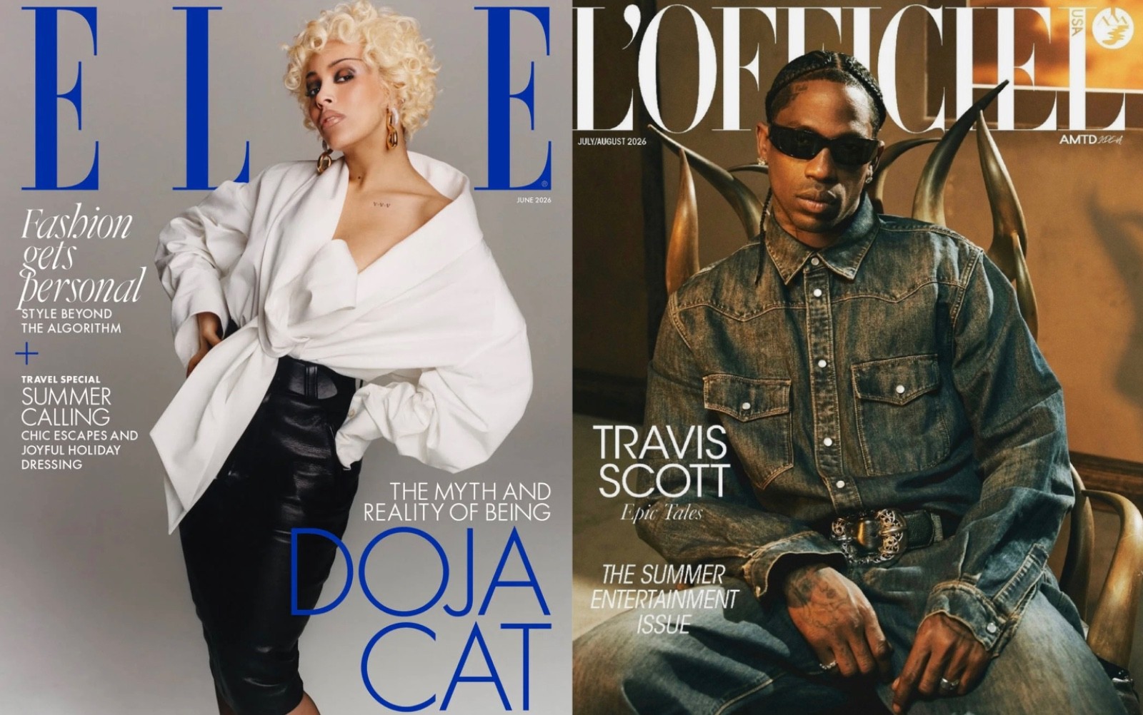 L’Officiel MAGAZINE August 2026 W TRAVIS SCOTT Kylie ELLE UK June DOJA CAT Vogue