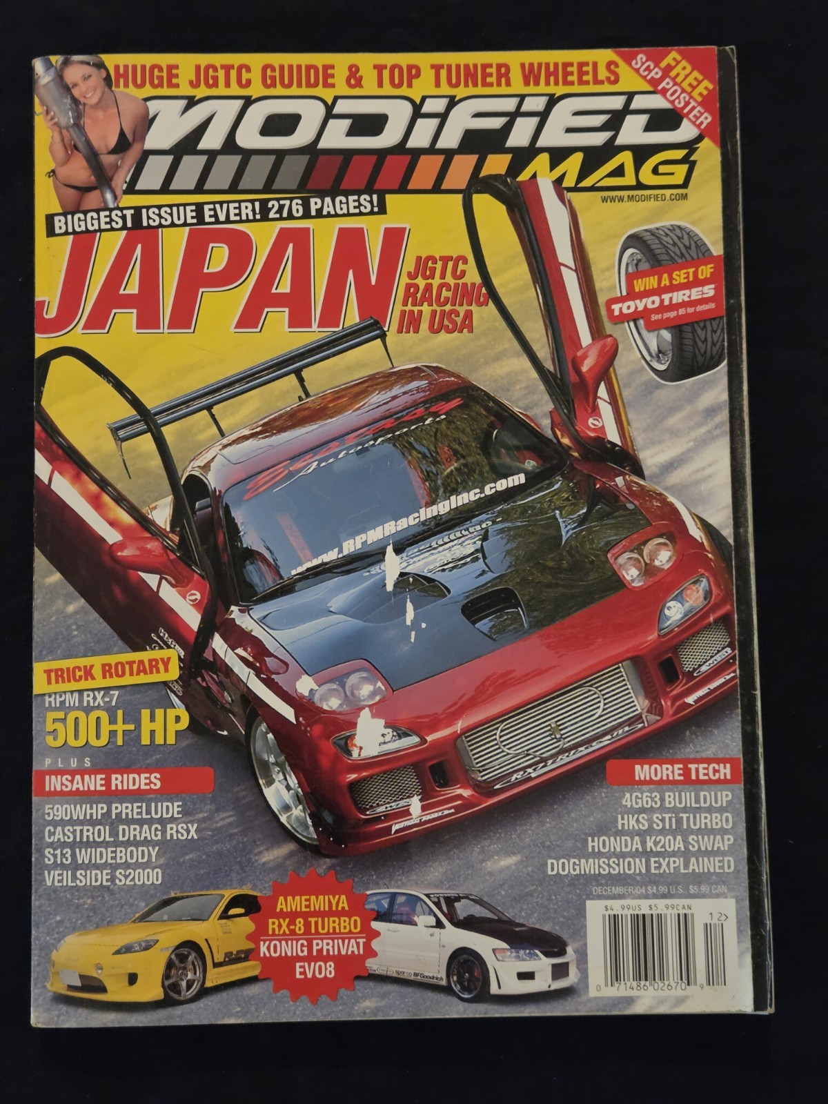 Modified Mag Dec 2004 RPM RX-7 JGTC S2000 K20A Swap Poster Included