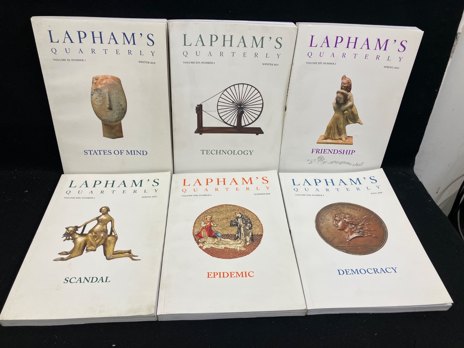 LAPHAM’S QUARTERLY MAGAZINE, LOT OF 6, 2018-2021