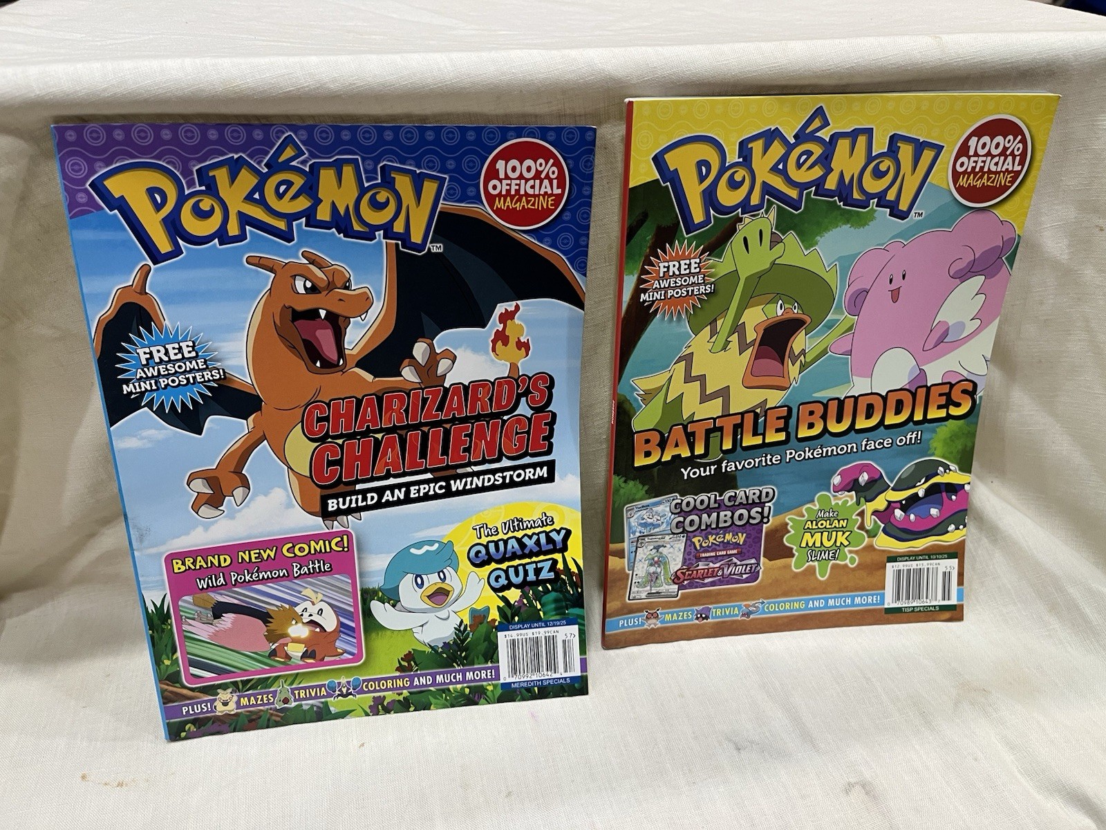 4 POKEMON 100% OFFICIAL MAGAZINES • SUPER SPEED – BATTLE BUDDIES – Charizard’s