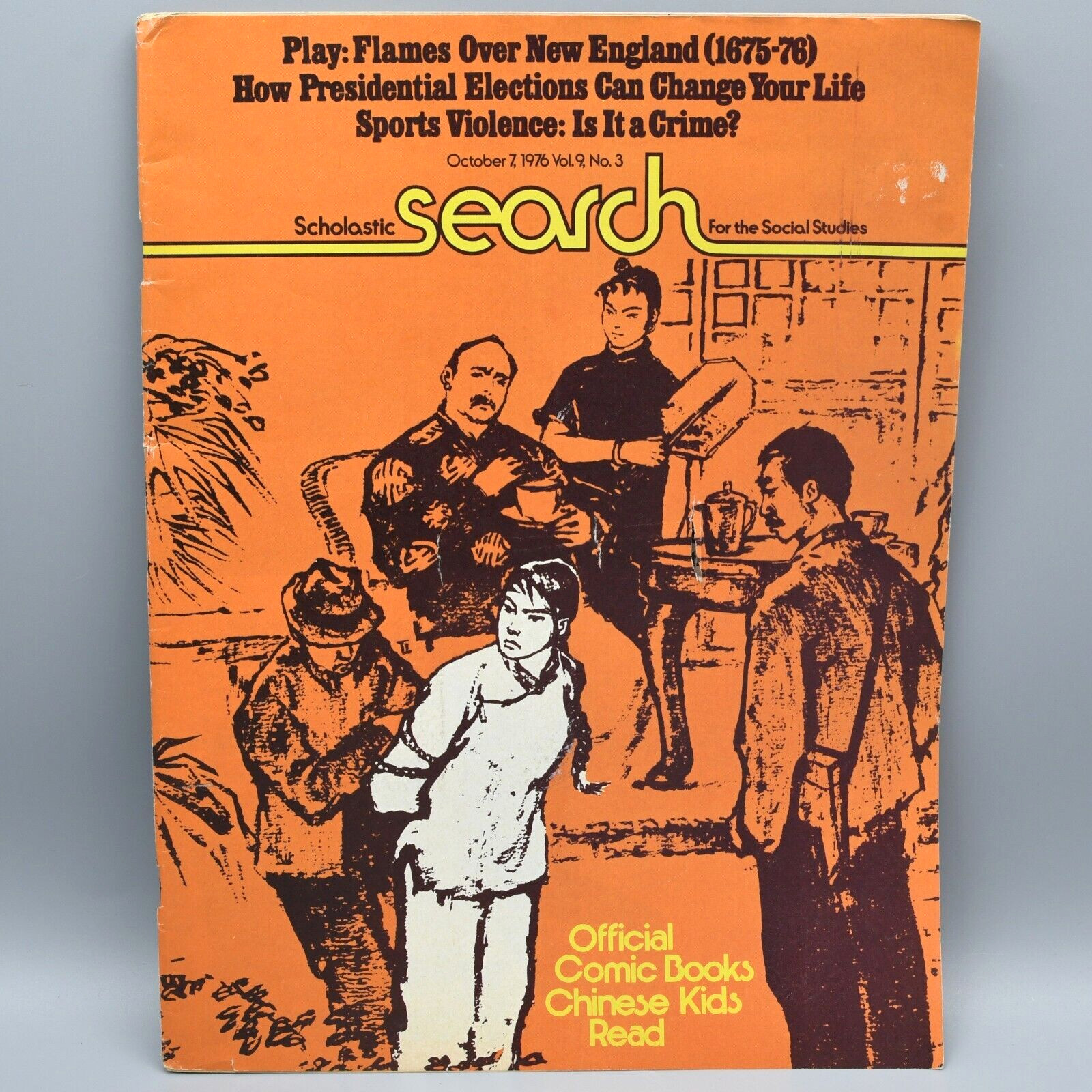 Scholastic Search Magazine October 1976 Dai Bee-Lun Comic Book Collecting
