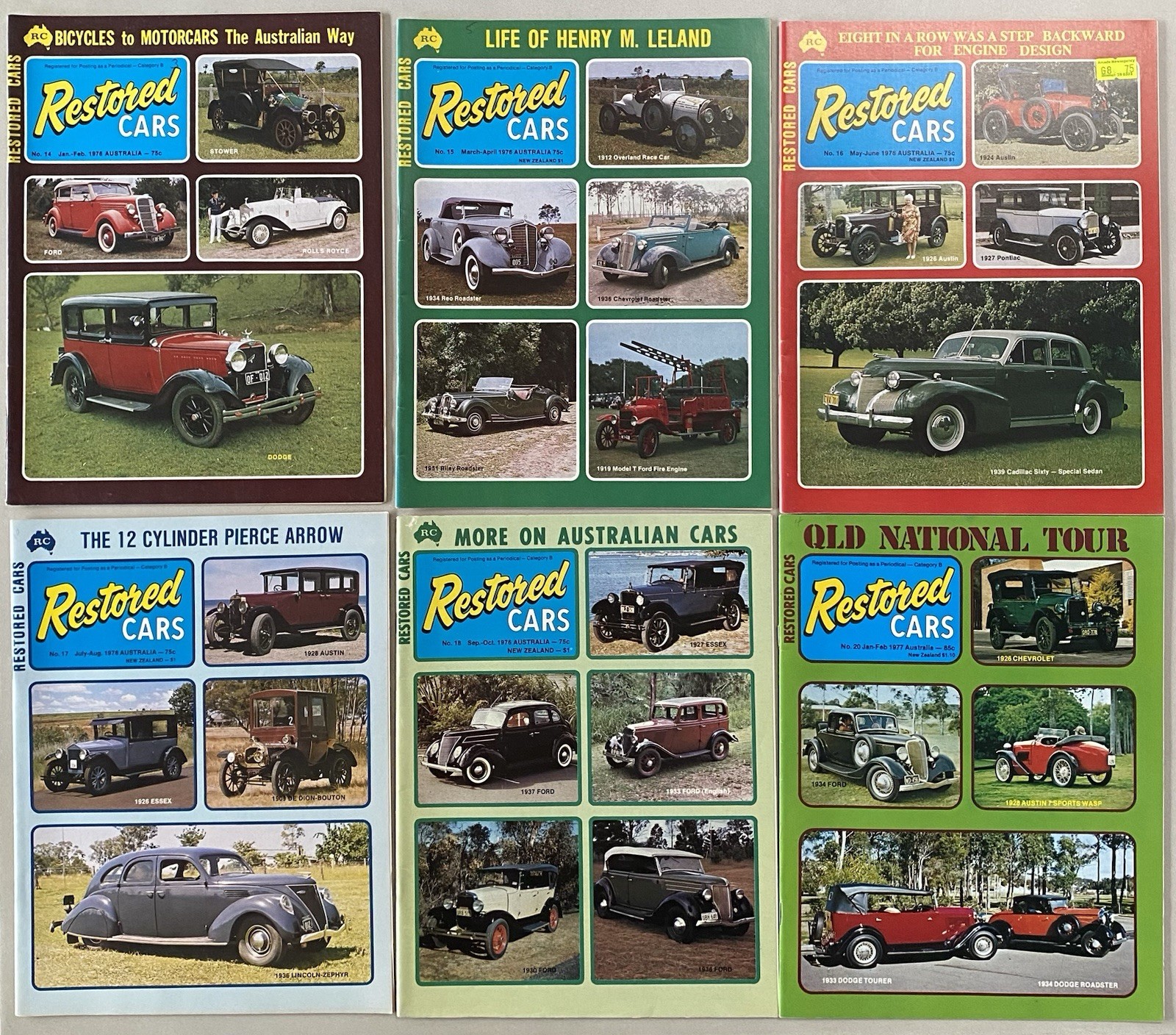 Restored Cars 1970s Magazines inc #1 Bulk Lot of 20 Low Number Issues 1 to 28
