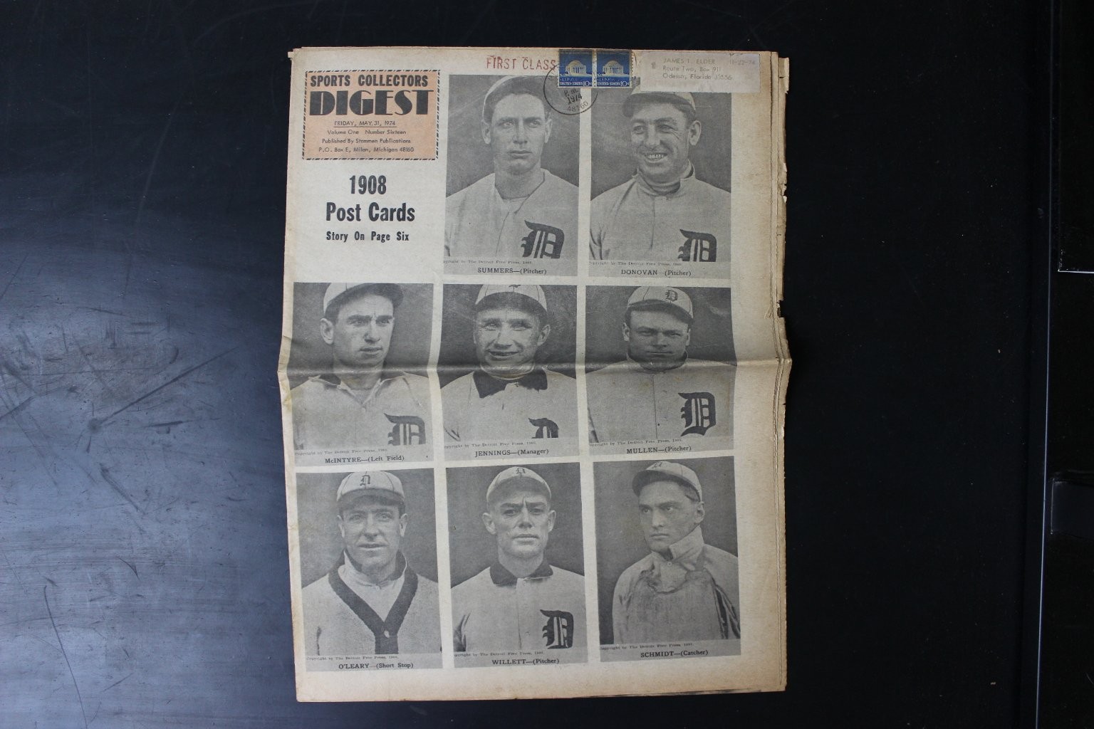 SPORTS COLLECTORS DIGEST March 30, 1973 1908 Post Cards Baseball History
