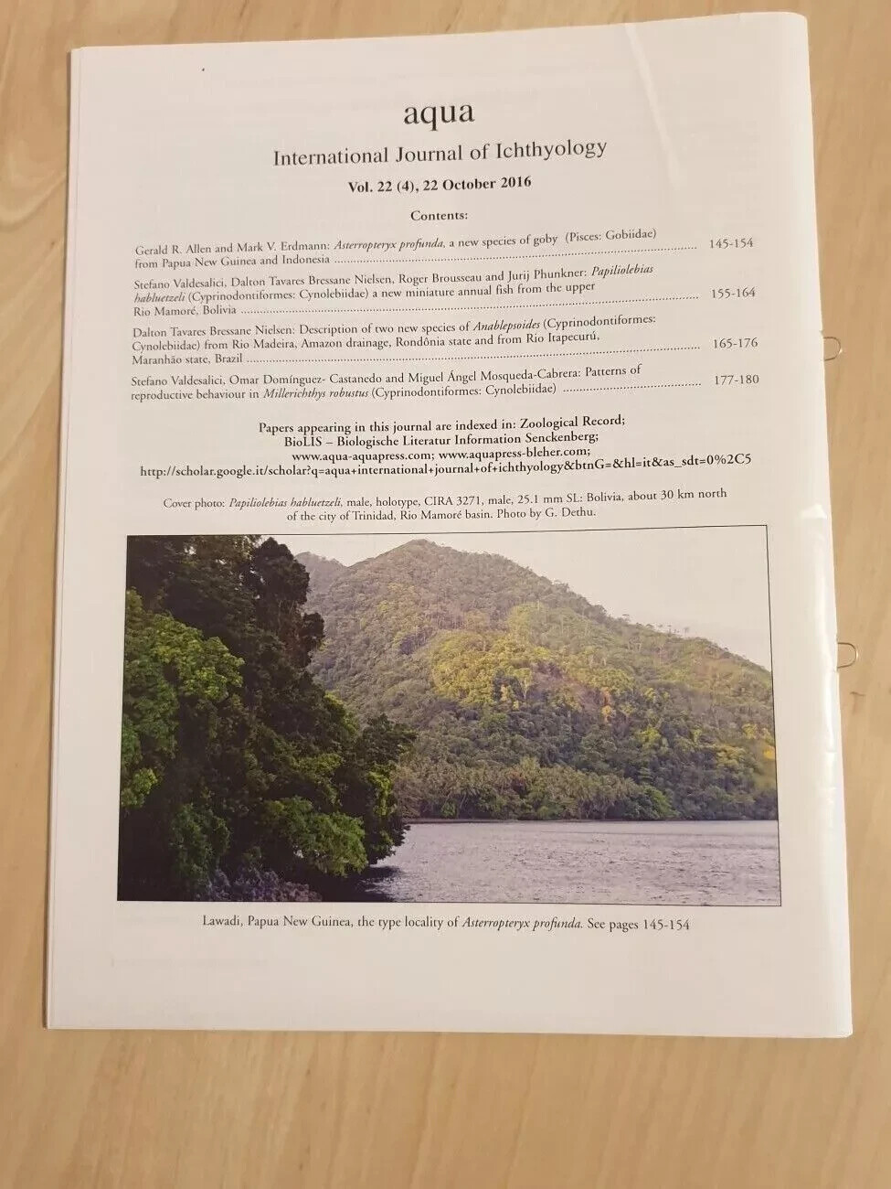 Aqua International Journal of Ichthyology Volume 22 (4), 22 October 2016