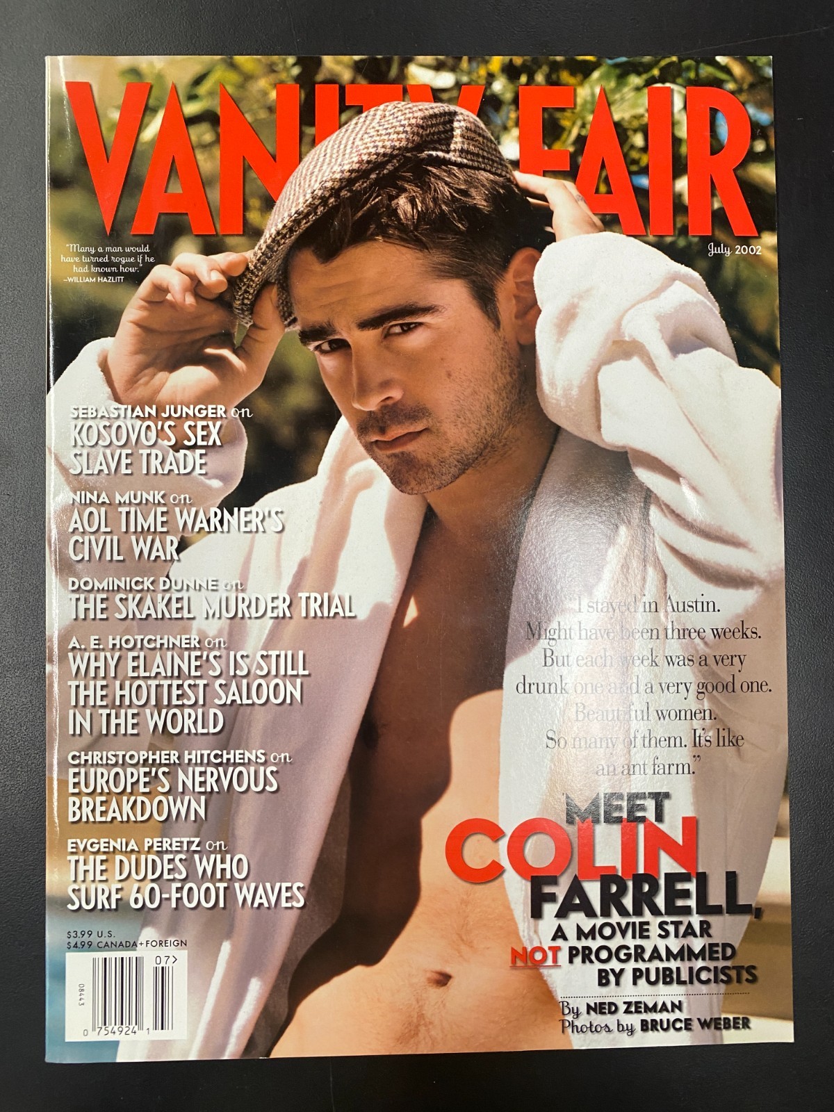 Vanity Fair July 2002 Colin Farrell Cover Illustrated Lifestyle Issue 7