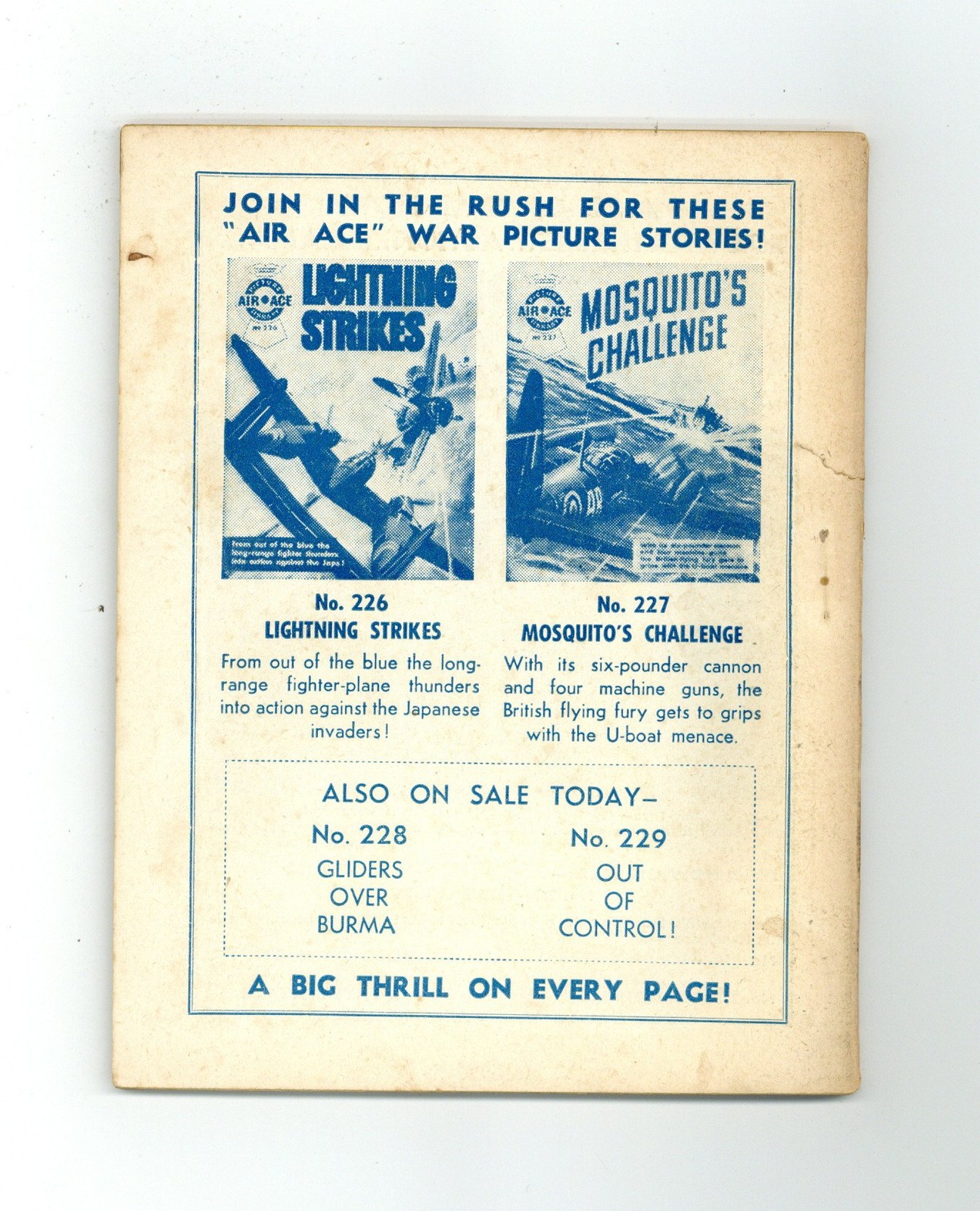 War Picture Library 1st Series #278 FN 1965