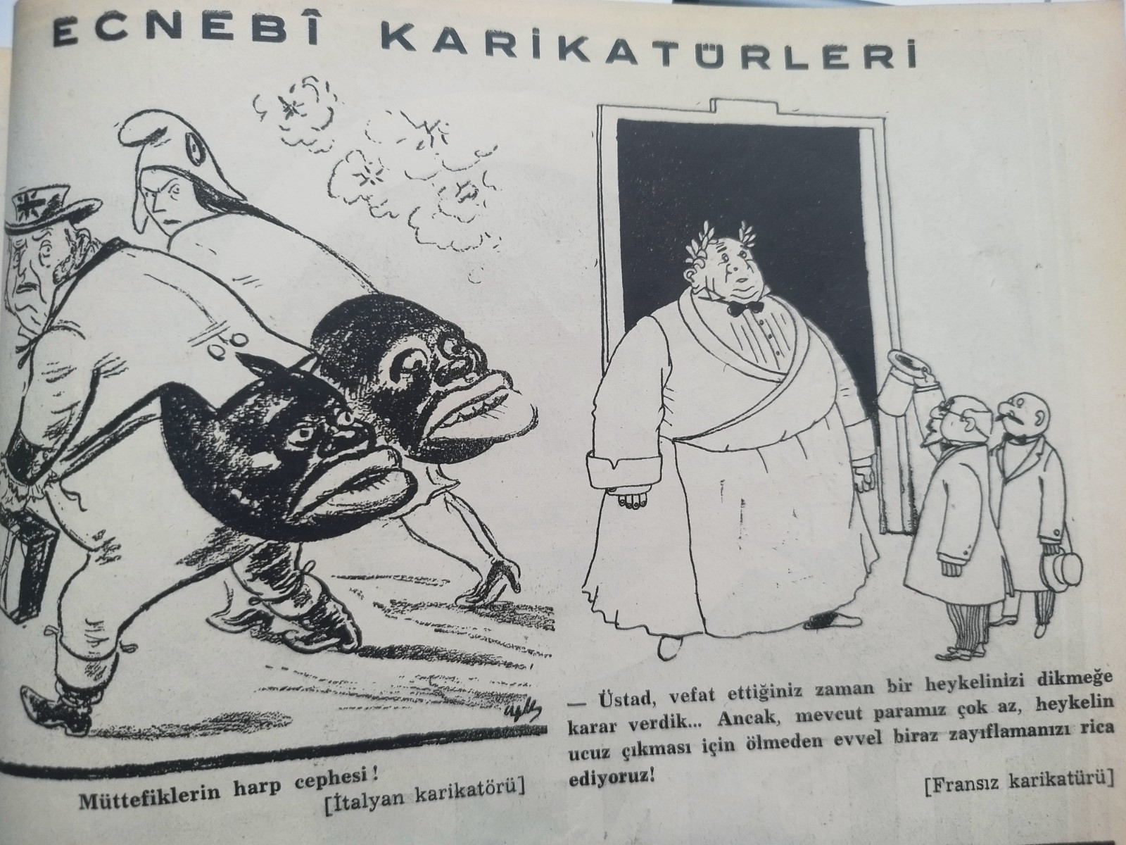 1940 Akbaba Turkish Satirical Magazine WWII Anti Nazi Cover No 341