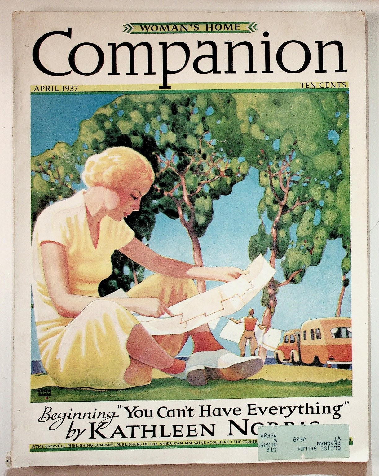 Woman’s Home Companion Magazine April 1937 Fiction Features Crowell Publ