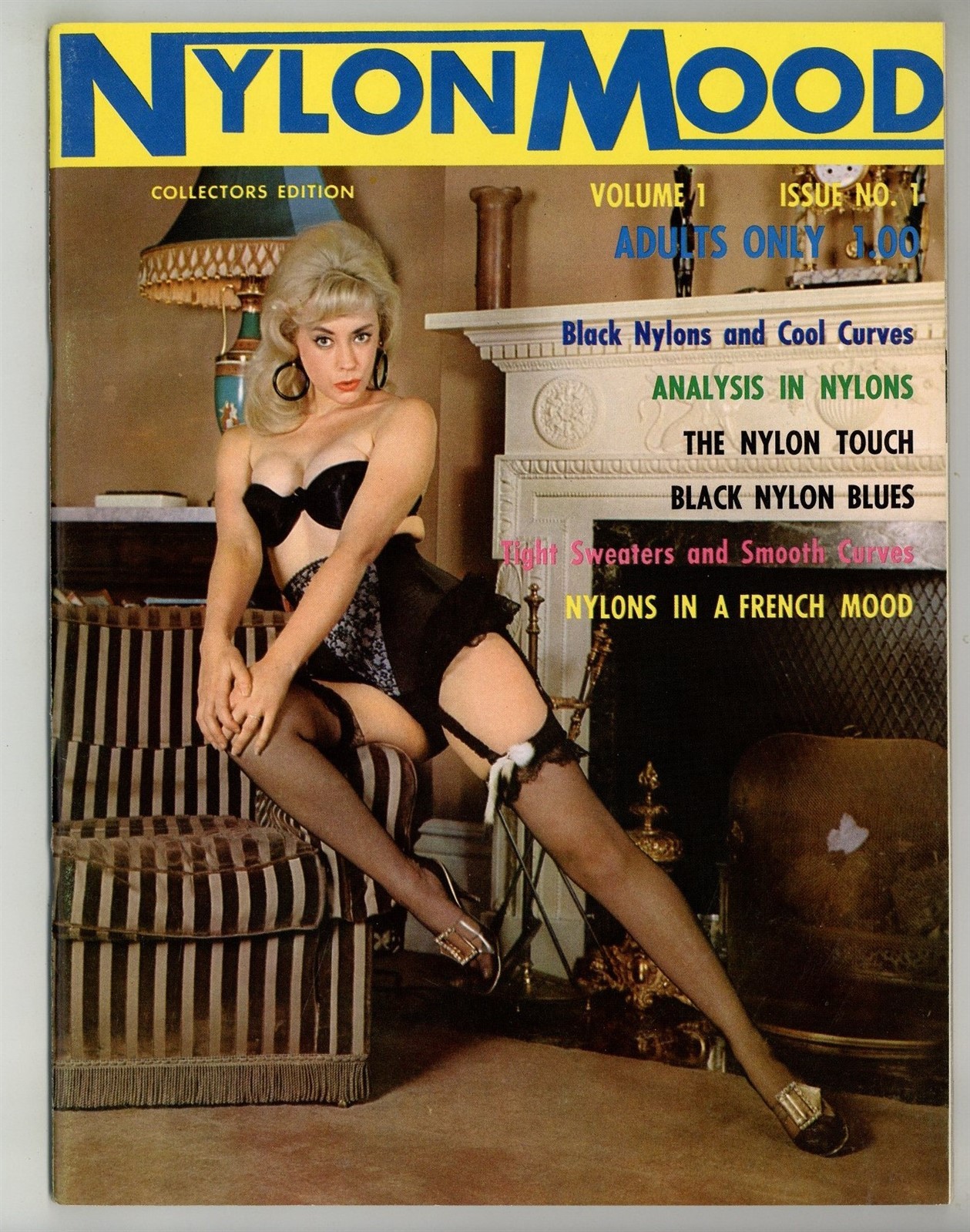 Elmer Batters Nylon Mood V1#1 Michelle Boyer 1963 Pinup Magazine 72pgs M39654