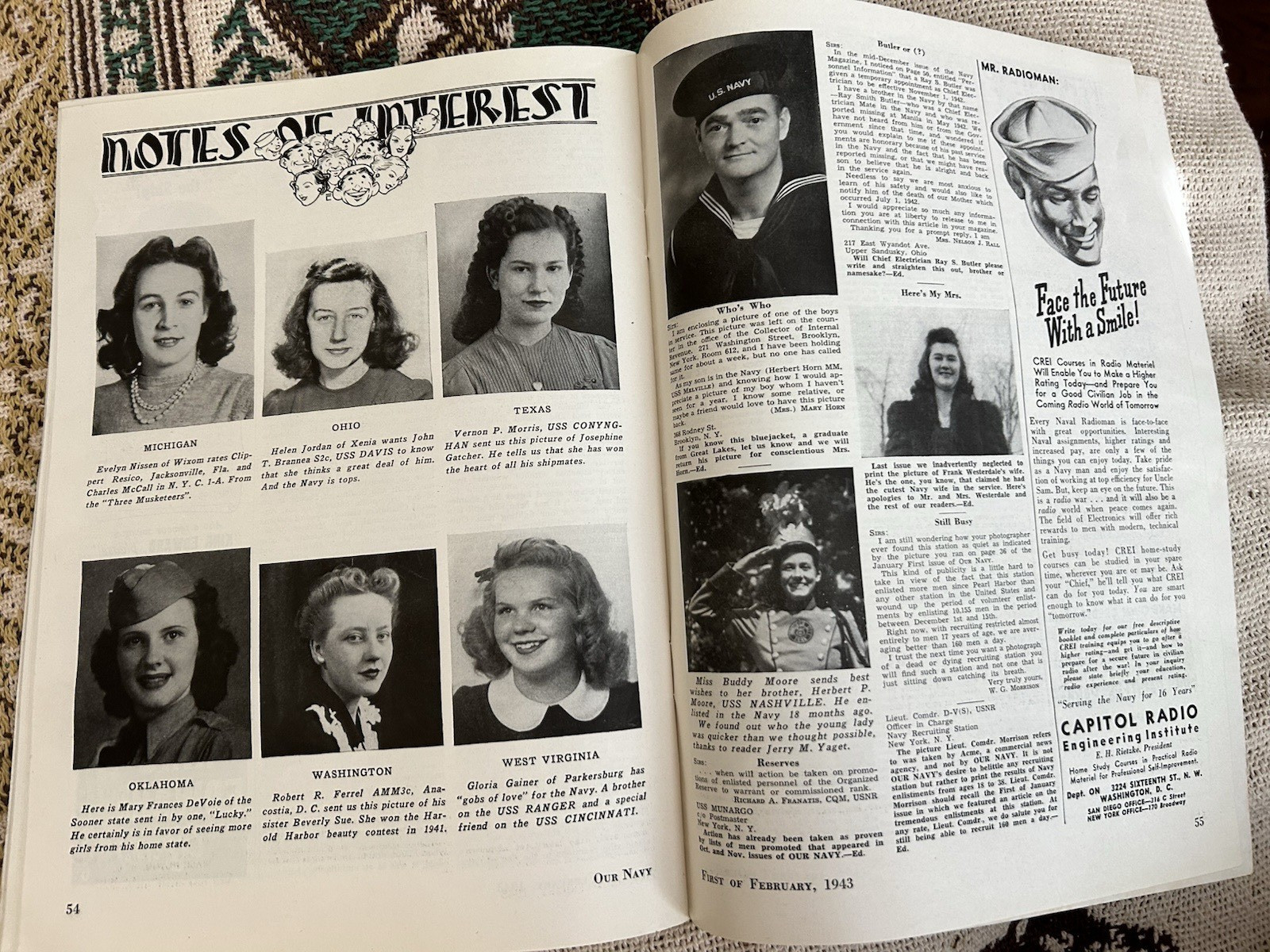 Our Navy February 1943 Magazine