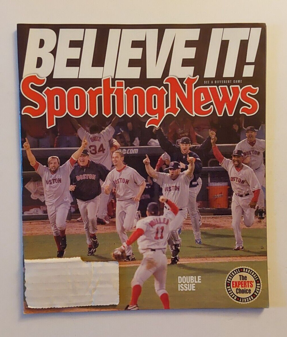 Sporting News Magazine Believe It! Boston Red Sox World Series November 8, 2004