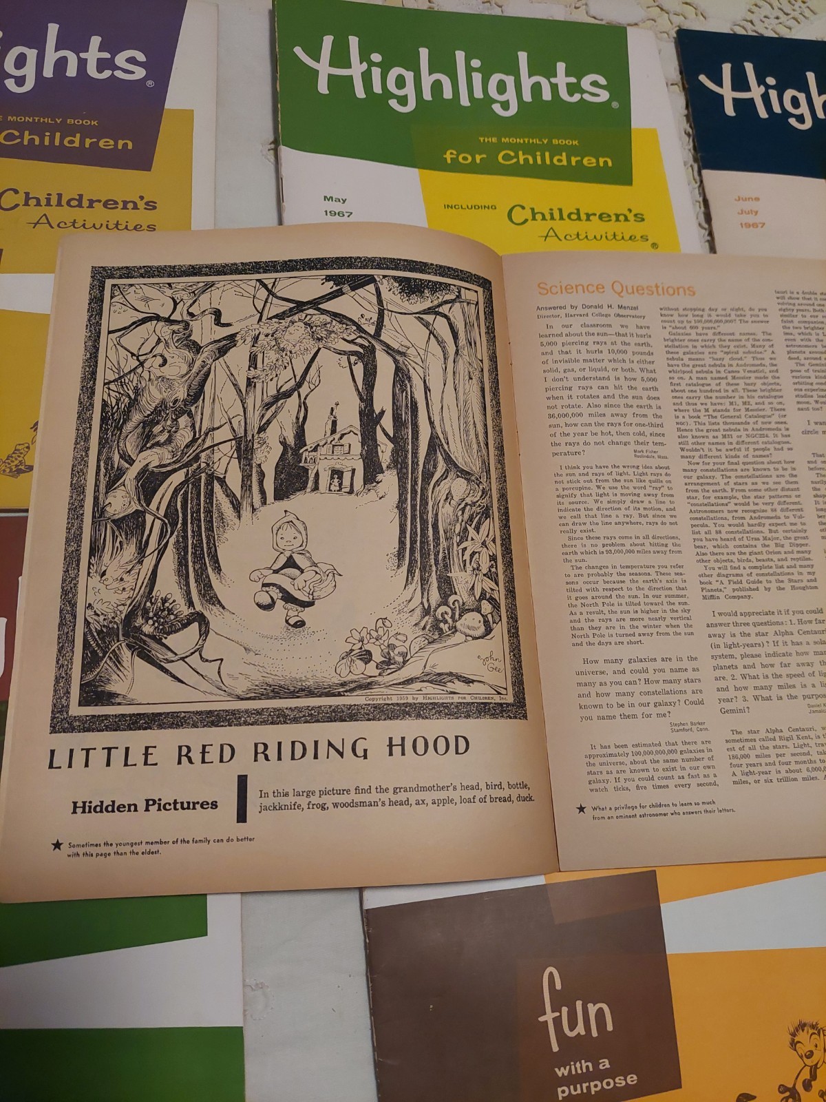 Highlights for Children magazine Vintage 1964 Complete with rare Holder Case
