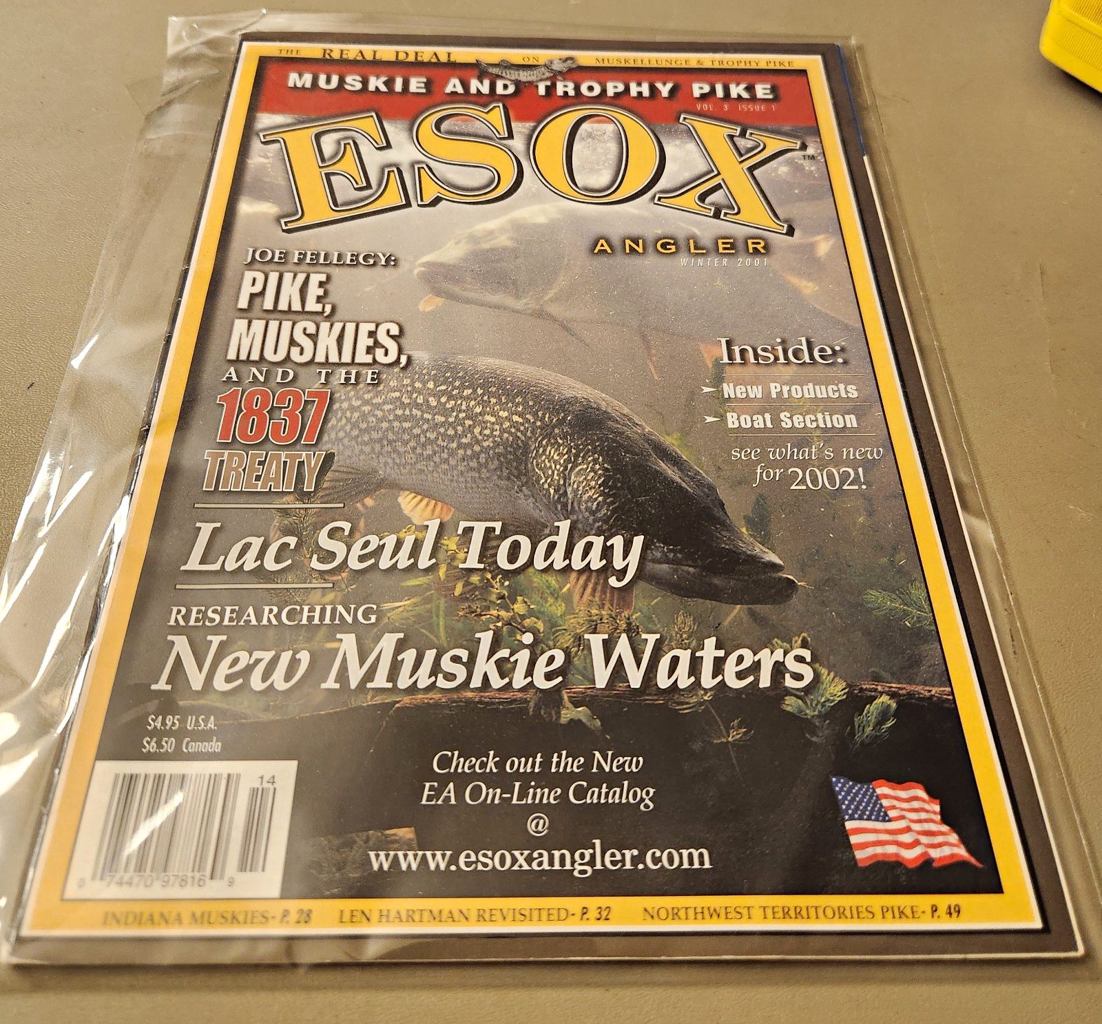 Esox Angler Vol 3 (2001) Fishing Sports Magazine Pike Muskie Lac Seul