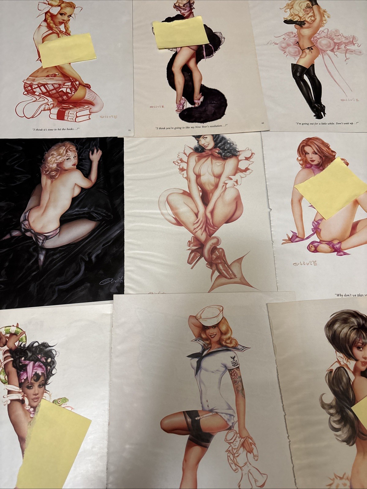 Play Boy Magazine Olivia Model Pin Up Pages Lot Of 40 Pin Up Pages