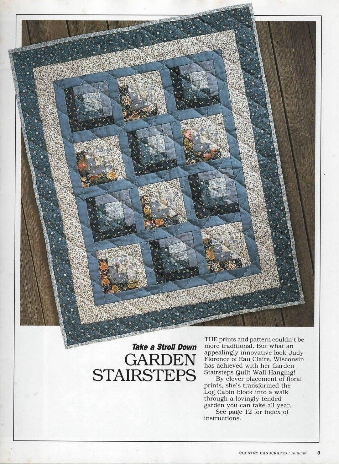 Country Handcrafts Autumn 1987 With Full Size Pull Out Patterns